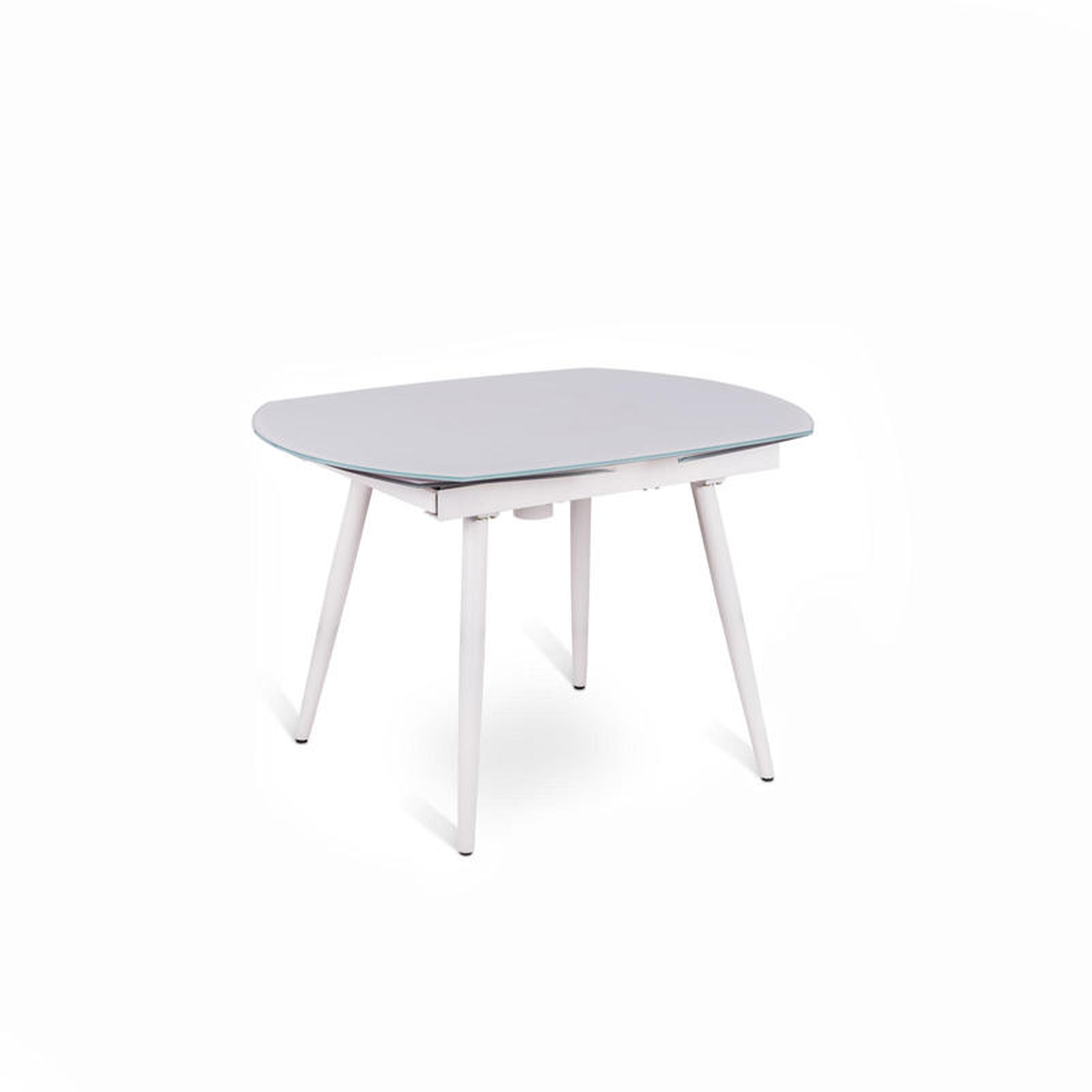 Table extensible en verre trempé "Kyoto Four" structure métallique 120/180x90 76h cm