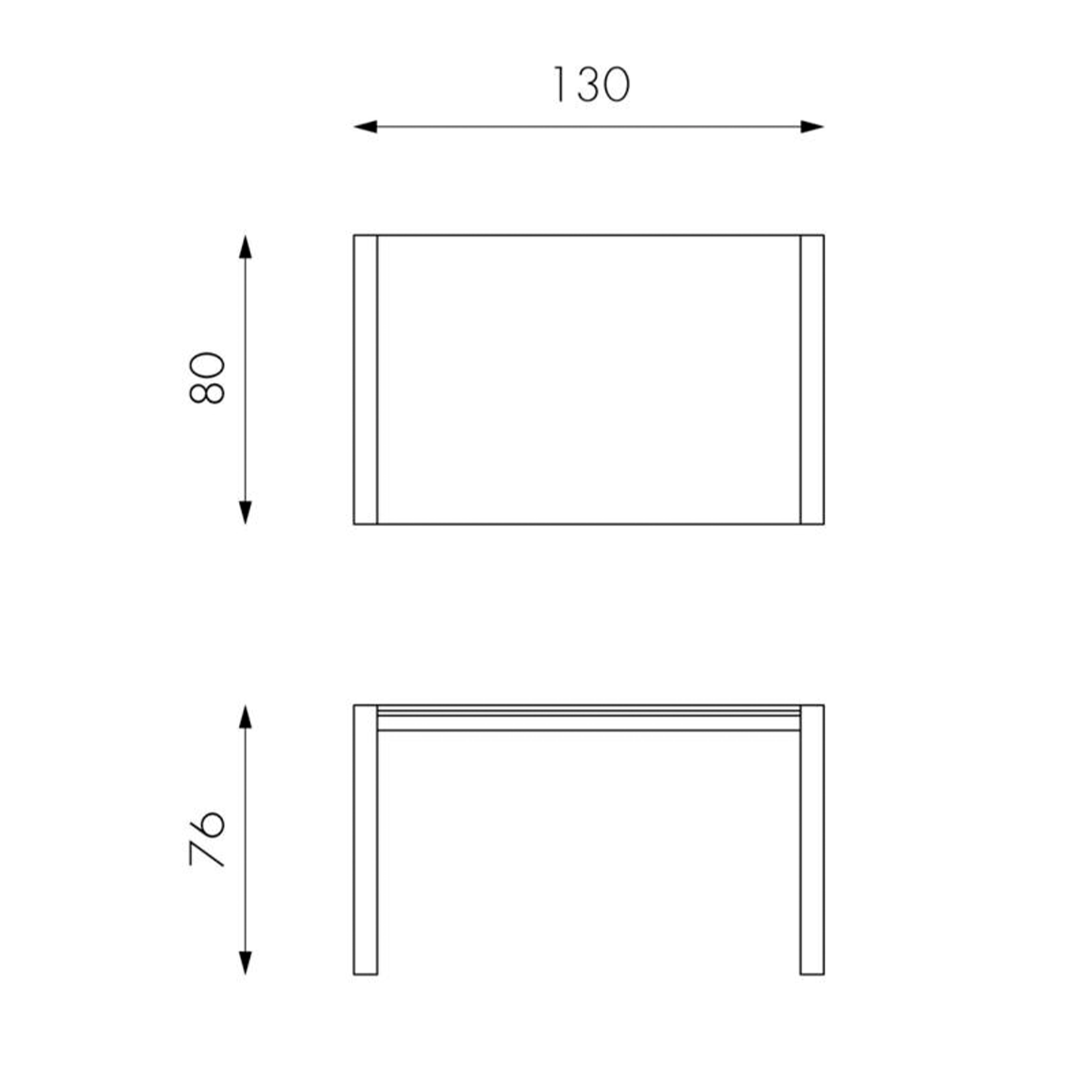 Table extensible "Pixel" en verre trempé avec structure métallique 122/182x80 cm 76h