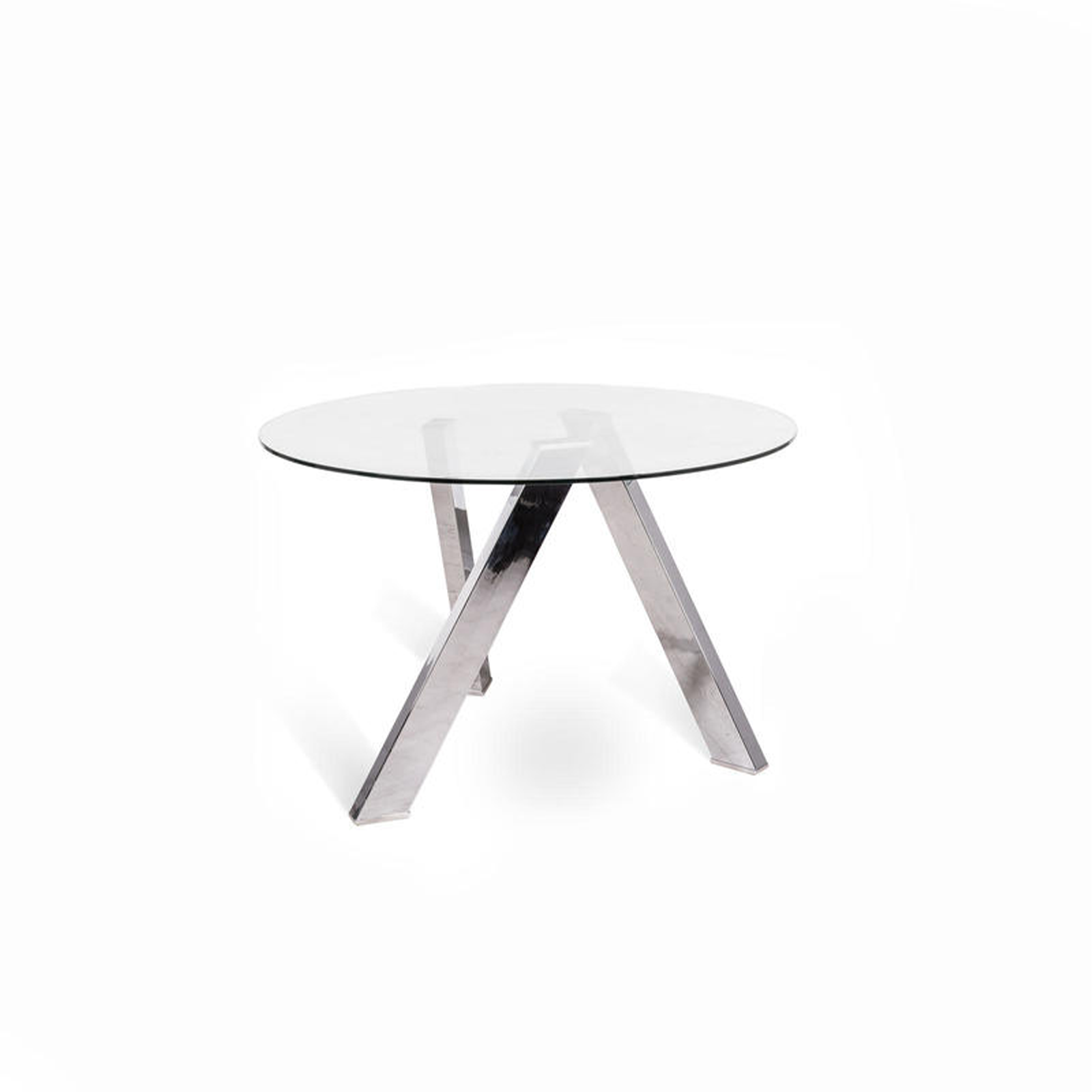 Table ronde "Rondò" en verre trempé 120x120 cm 75h