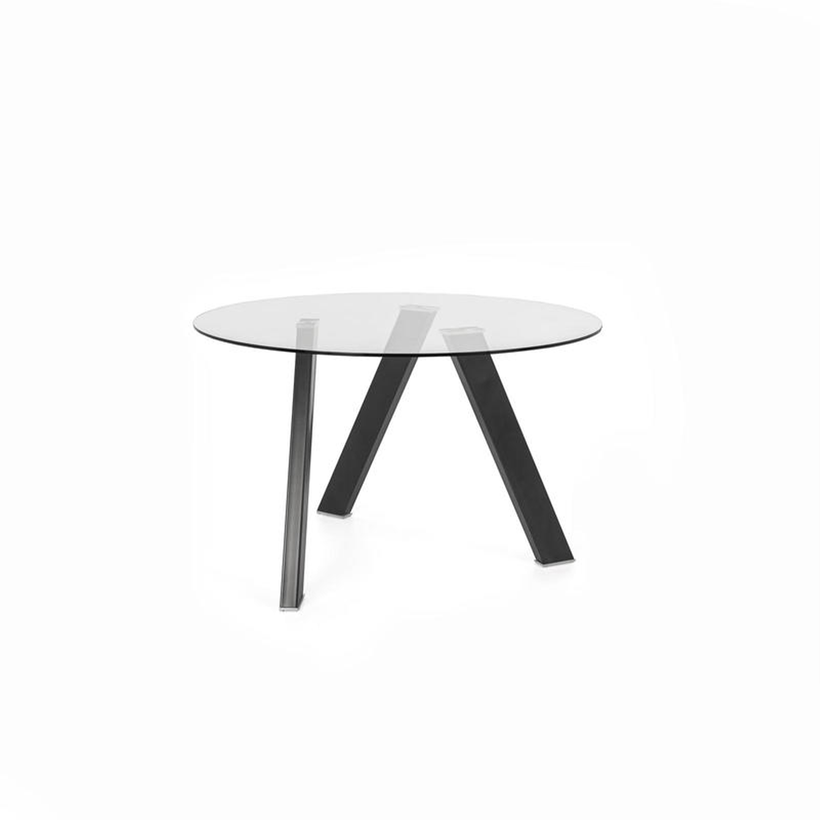 Table ronde "Rondò" en verre trempé 120x120 cm 75h
