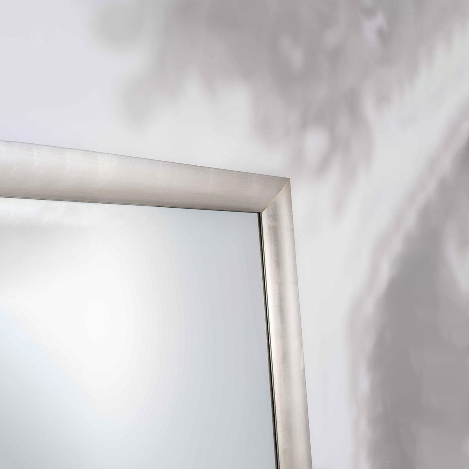 Espejo de pared largo "Enea" rectangular marco madera plata 81x40 cm 183h