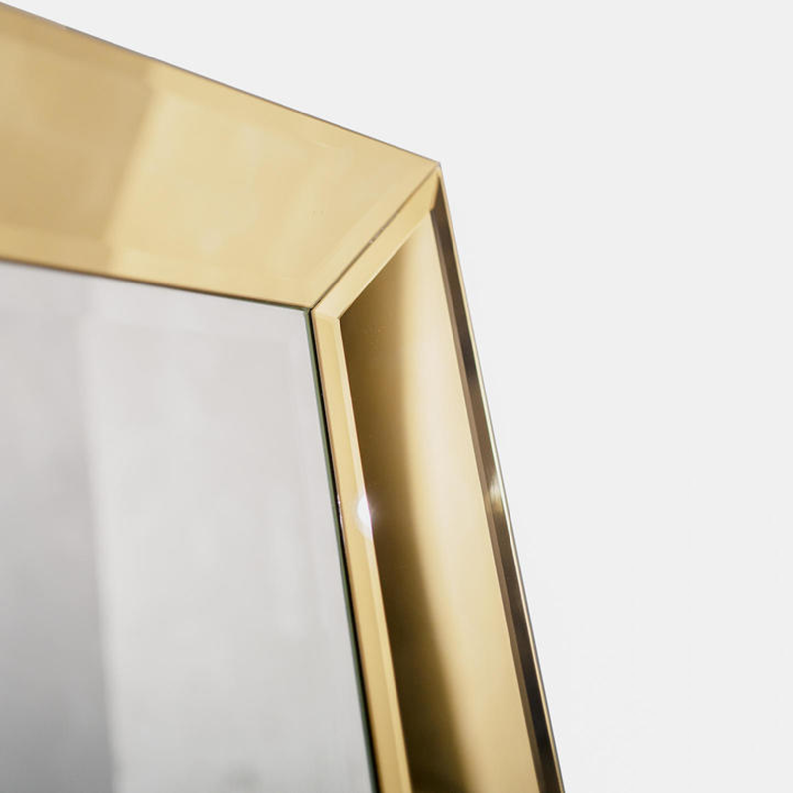 Espejo de pared "Eracle" cuadrado marco madera dorado 120x5 cm 120h
