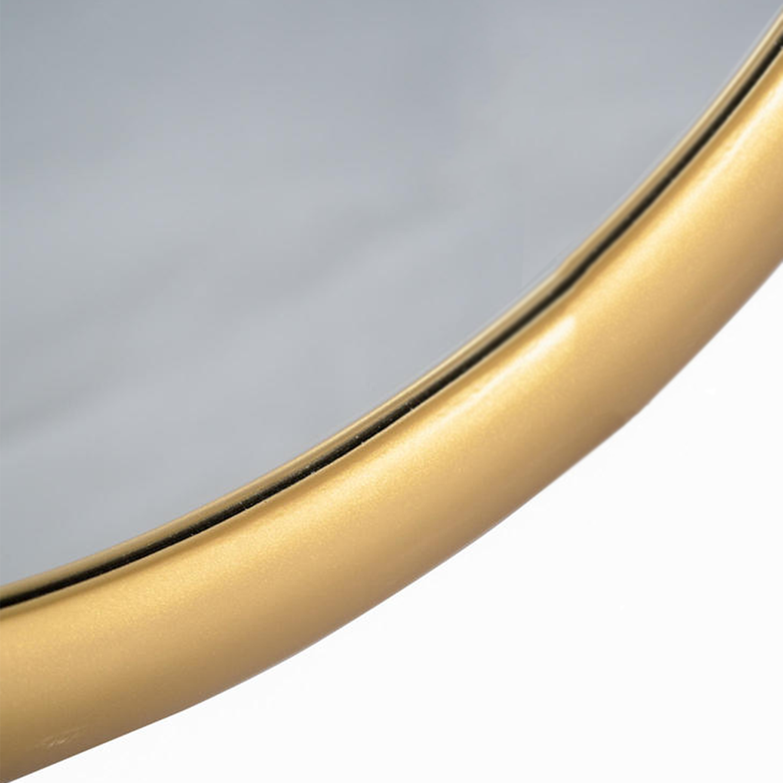 Specchio da parete "Icaro" cornice in legno dorata ovale cm 80x6 80h