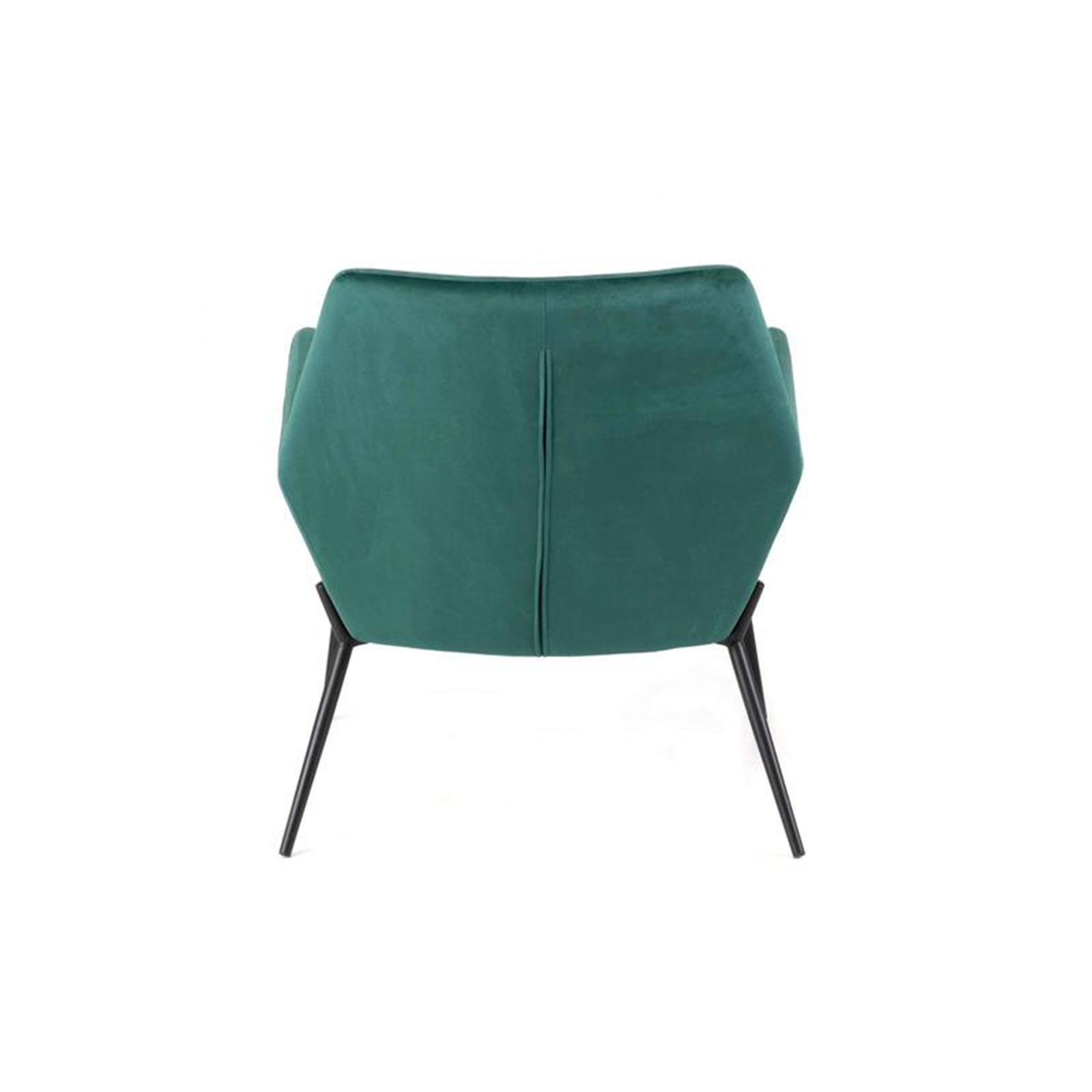 Fauteuil moderne rembourré "Gin" en velours avec pieds en métal 70x72 79h cm