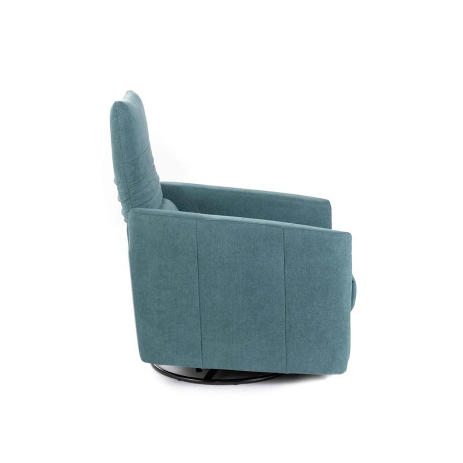 Sillón reclinable giratorio moderno "Magic" con base cromada tela 70x85 cm 69h