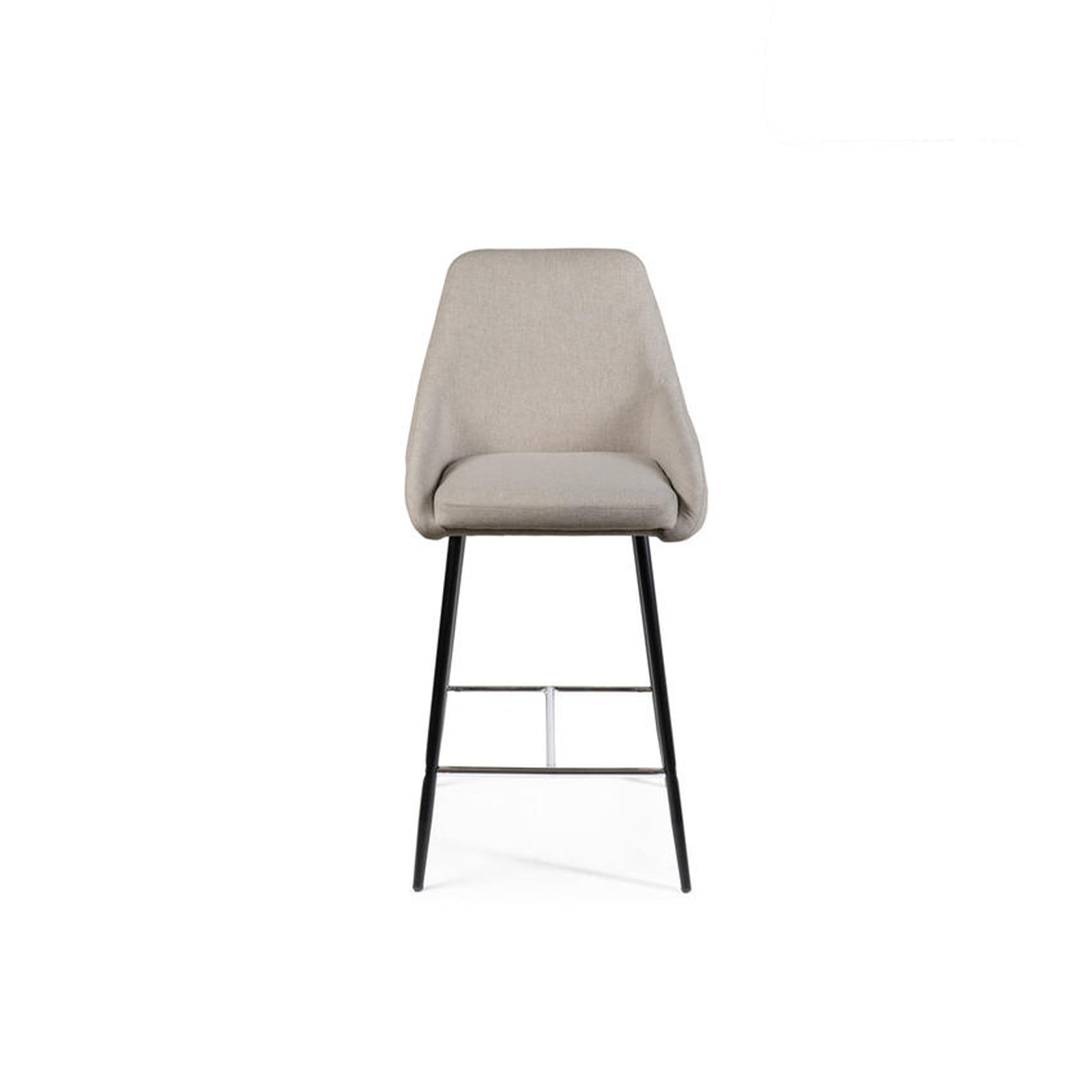 Tabouret haut en tissu avec repose-pieds en métal "Ray" 46x49 cm 97h