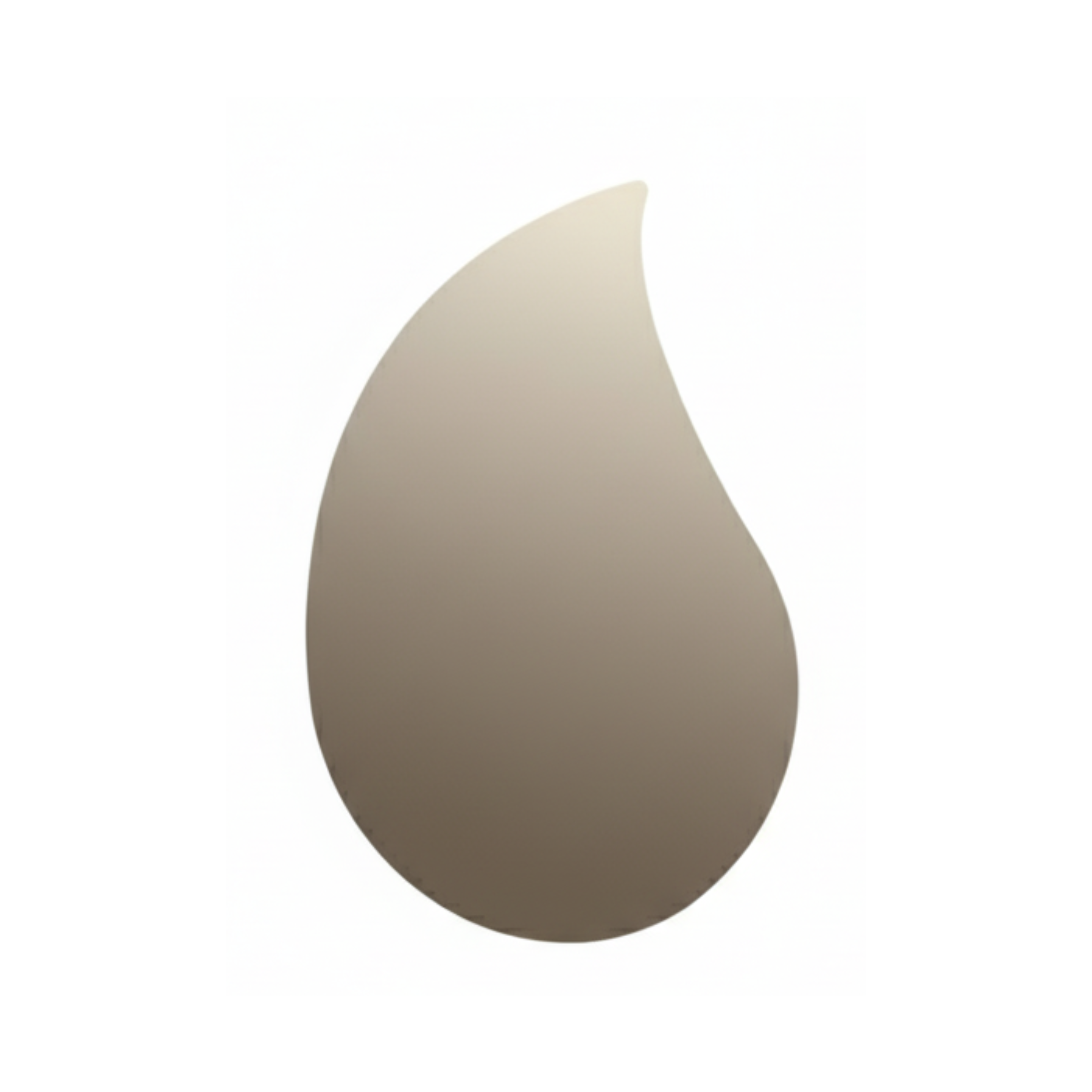 Specchio decorativo "Acqua" sagomato a goccia dal design fluido e contemporaneo cm 90x62h