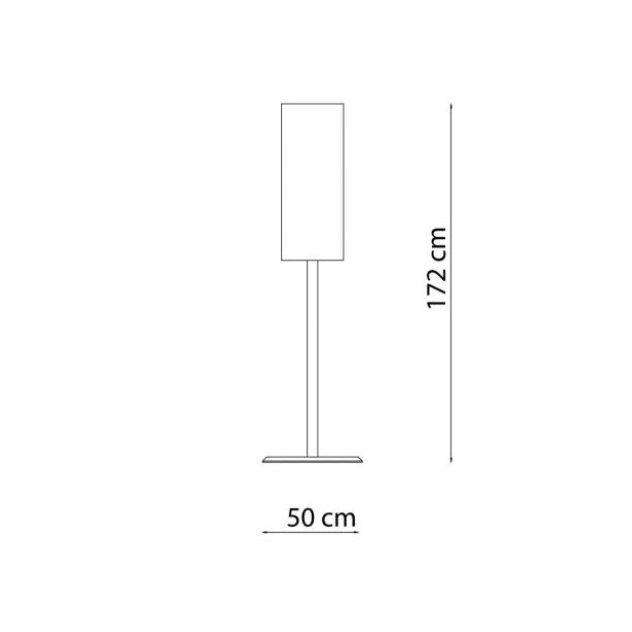 Lámpara de pie de resina "Eos2" lámpara de pie exterior aluminio 50x50 cm 172h