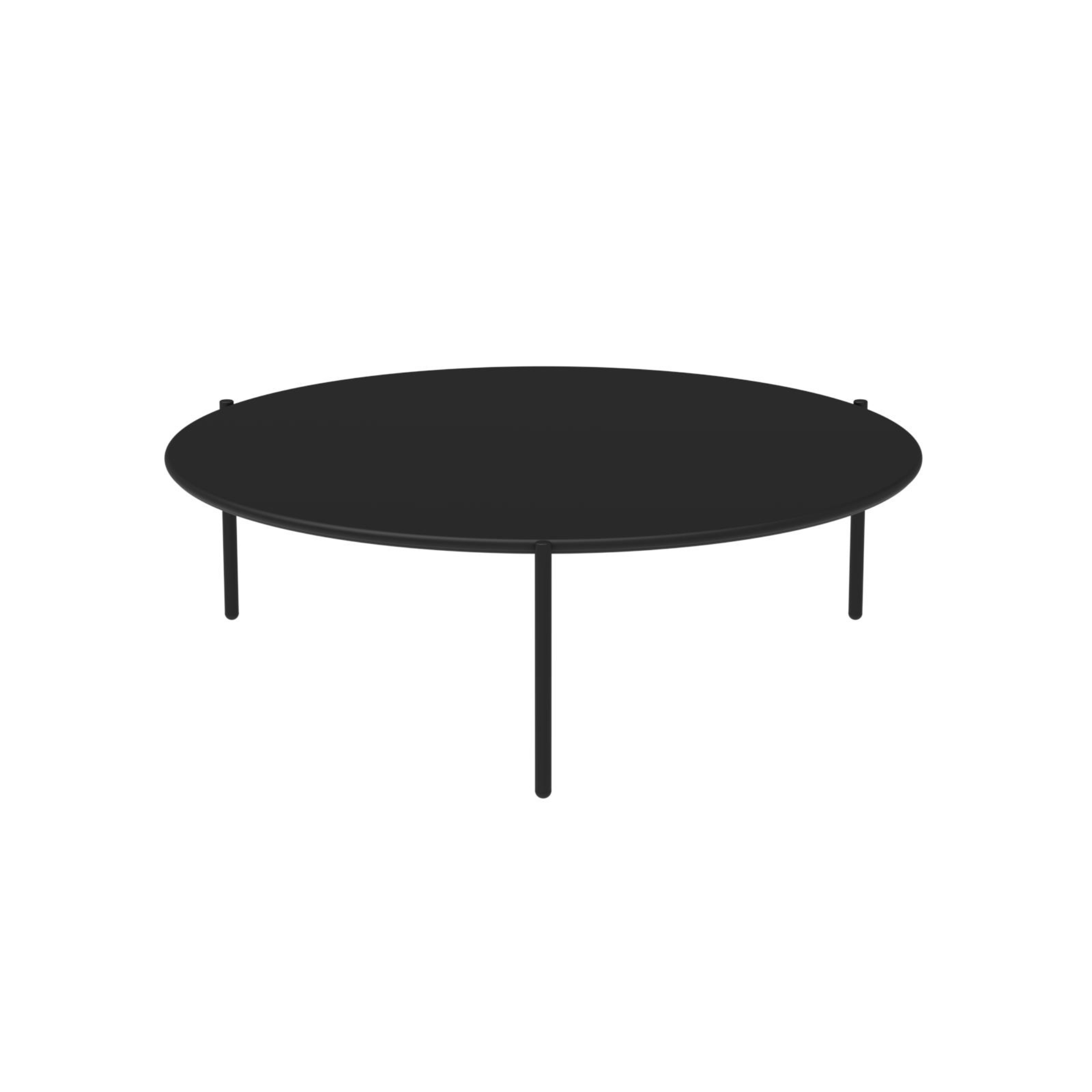 Mesita baja redonda de metal "Aria3" mesa de jardín apilable 110x110 cm 35h