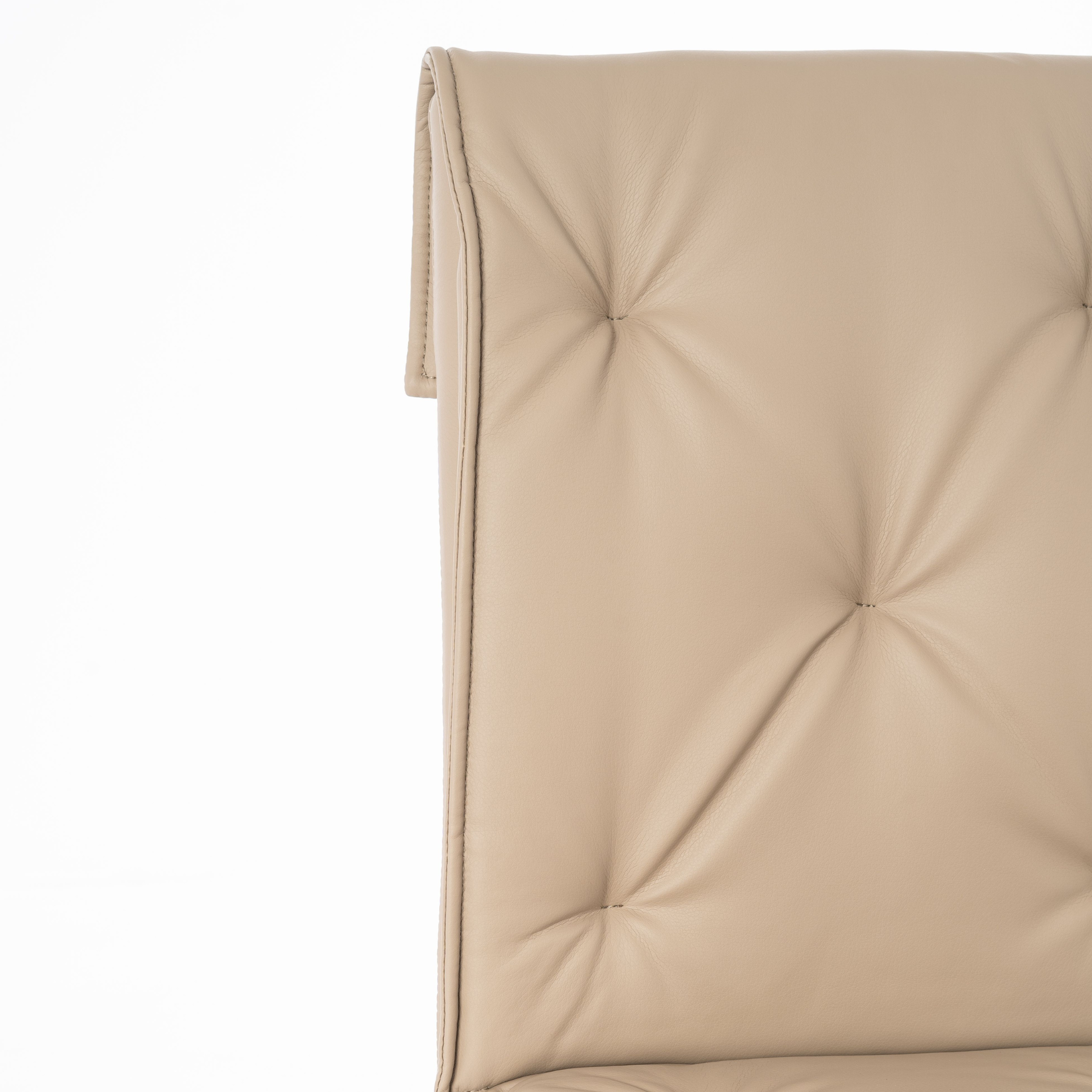 Chaise rembourrée en simili cuir "Carla" fauteuil moderne 56x44 91h cm