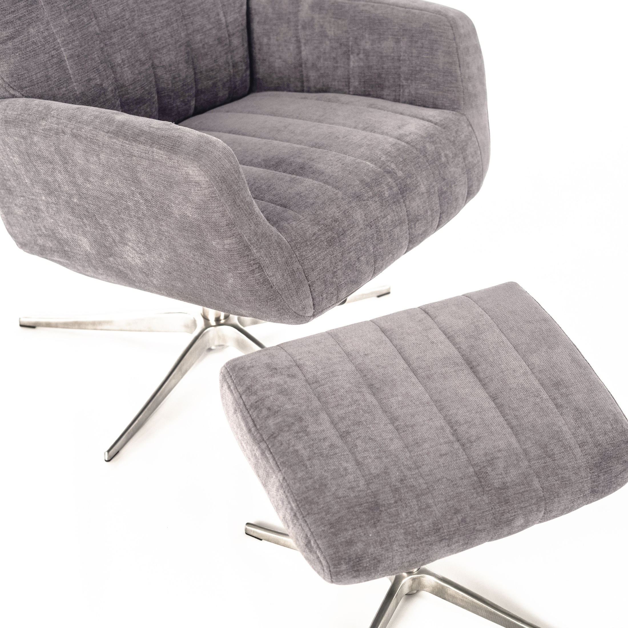 Fauteuil relaxant inclinable en velours "Alba" base chromée 70x60 cm 88h