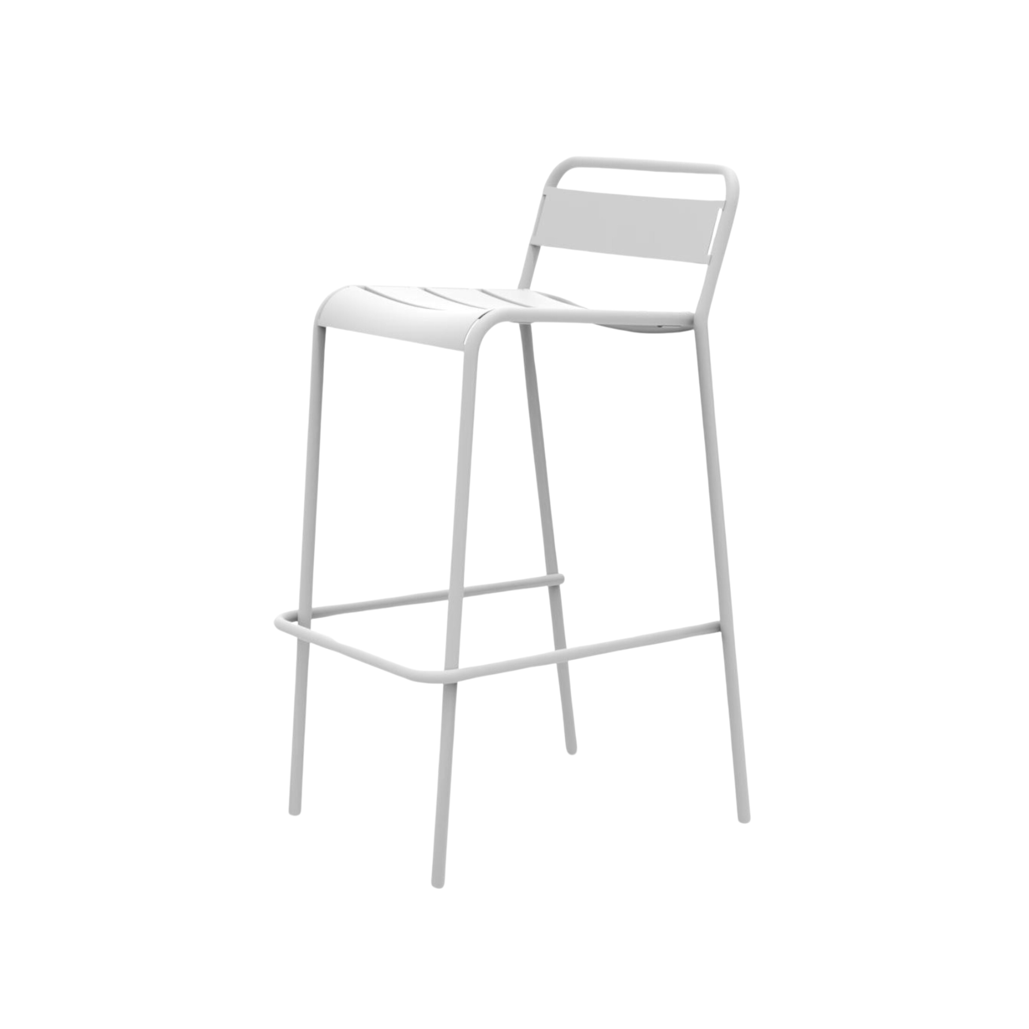 Tabouret haut en métal peint "Twist" empilable pour jardin 45x47 cm 95h