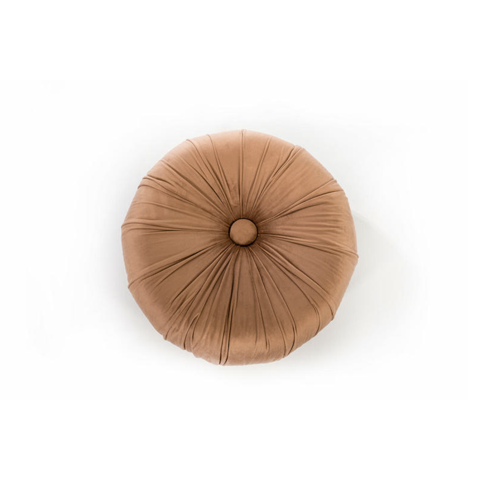 Pouf sgabello "Mathilde" tondo da soggiorno in velluto cm 36x36 30h