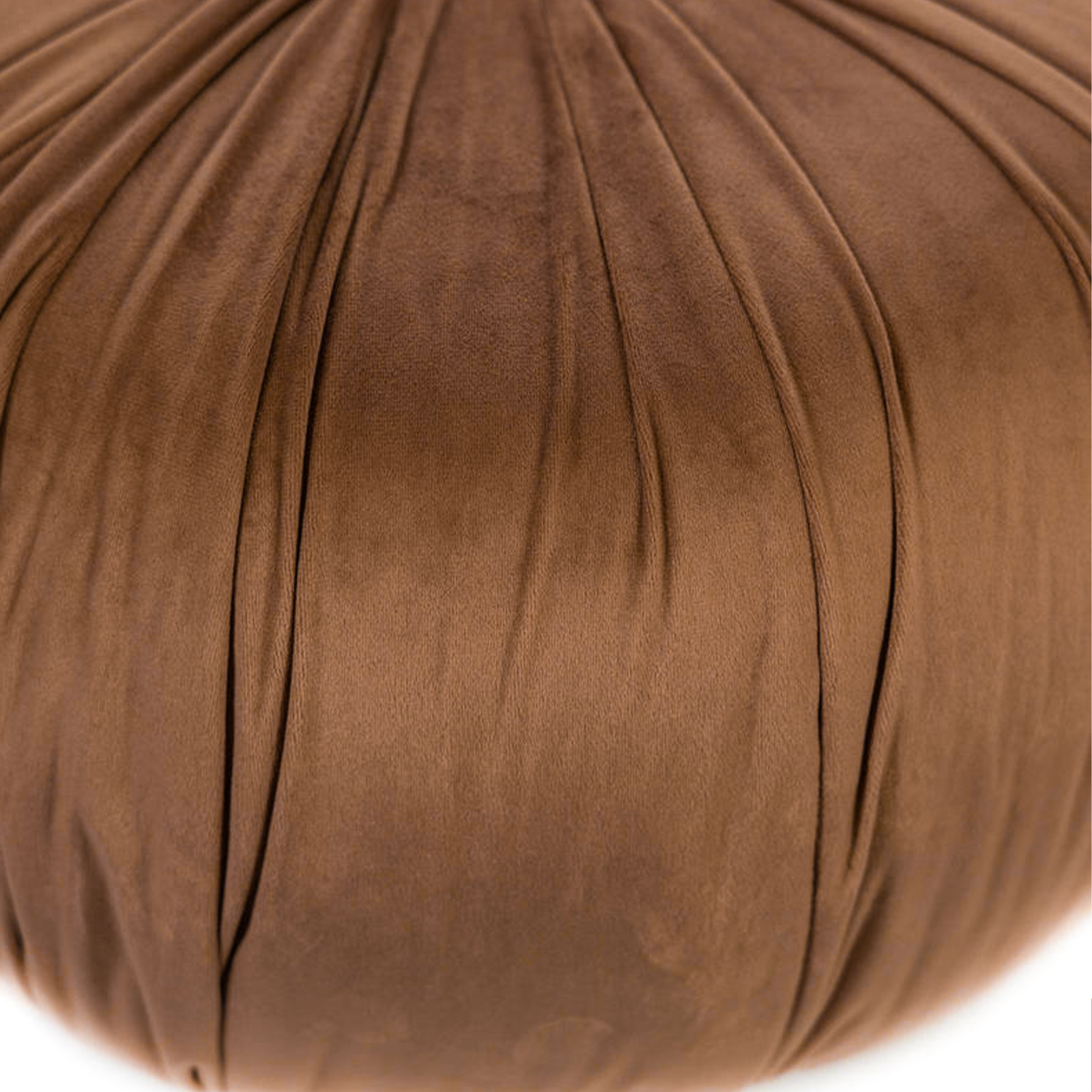 Taburete puf redondo "Kaia" para salón en terciopelo 36x36 cm 30h