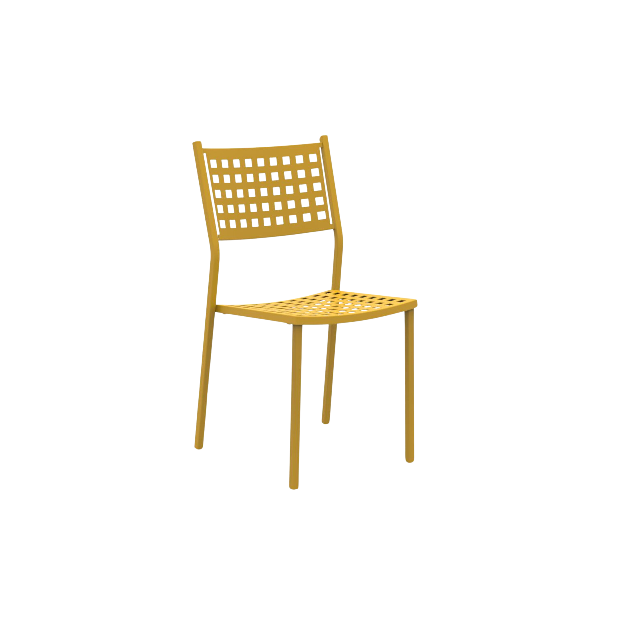 Set di sedie in metallo impilabili da giardino "Alice" senza braccioli cm 43x48 85h
