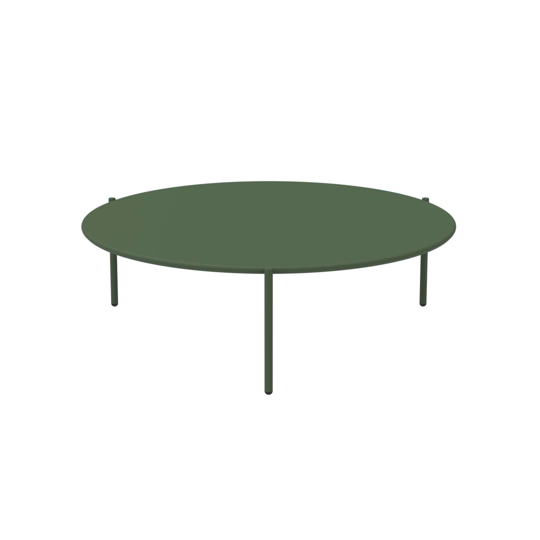 Table basse ronde en métal "Aria3" table de jardin empilable 110x110 cm 35h