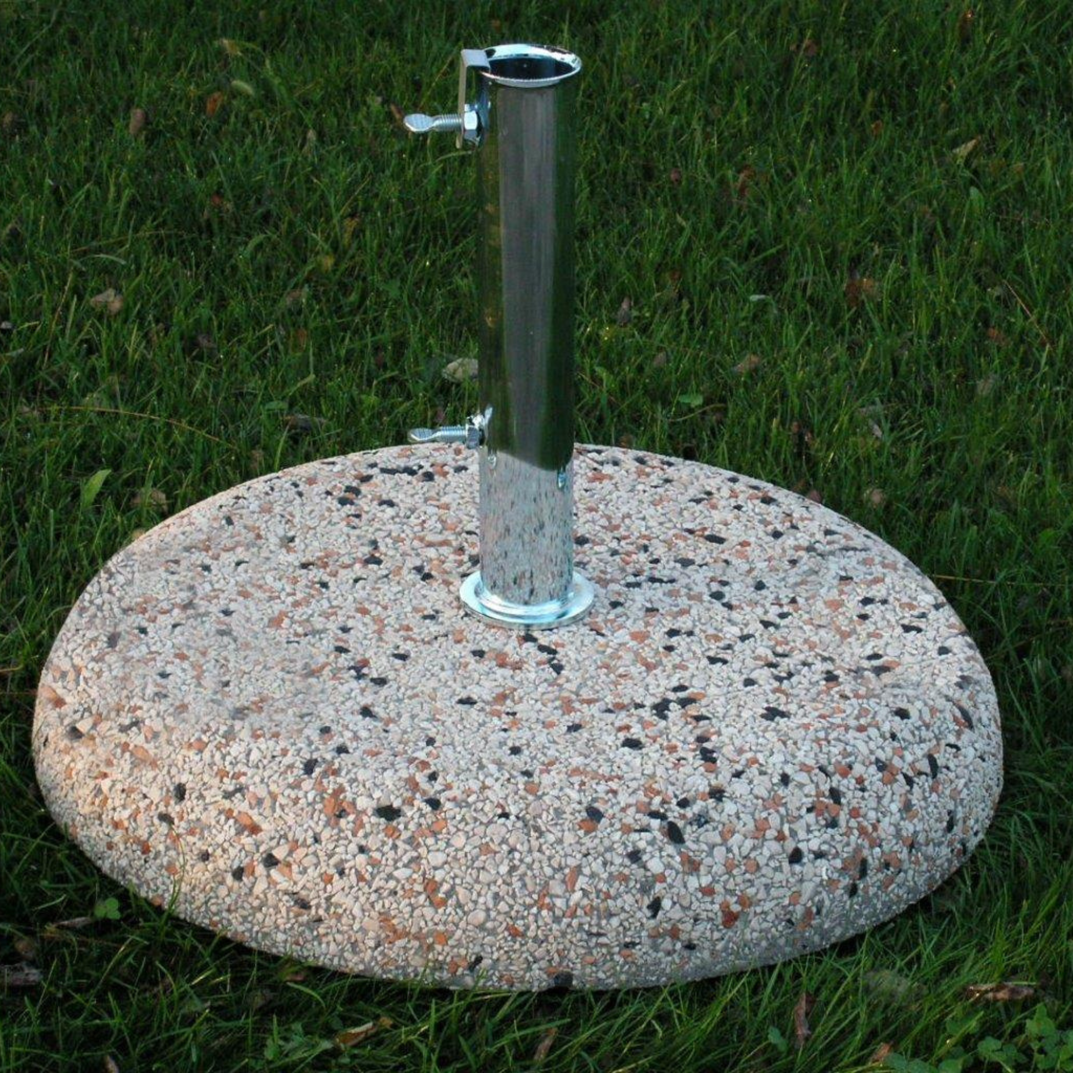 Base in cemento ghiaia per ombrelloni "Venezia" da giardino tonda