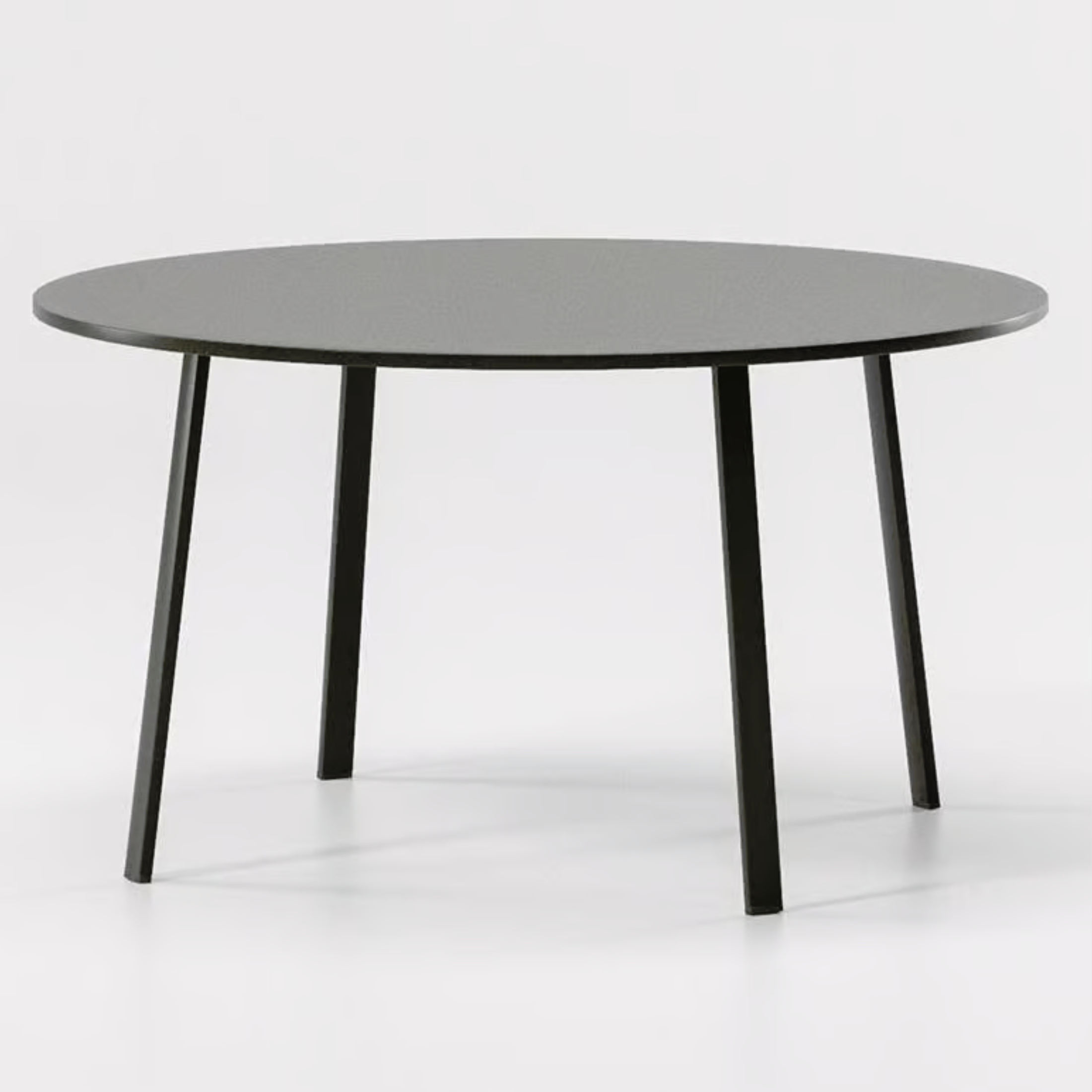 Table ronde en métal galvanisé "Roma" pour jardin démontable 130x130 cm 75h