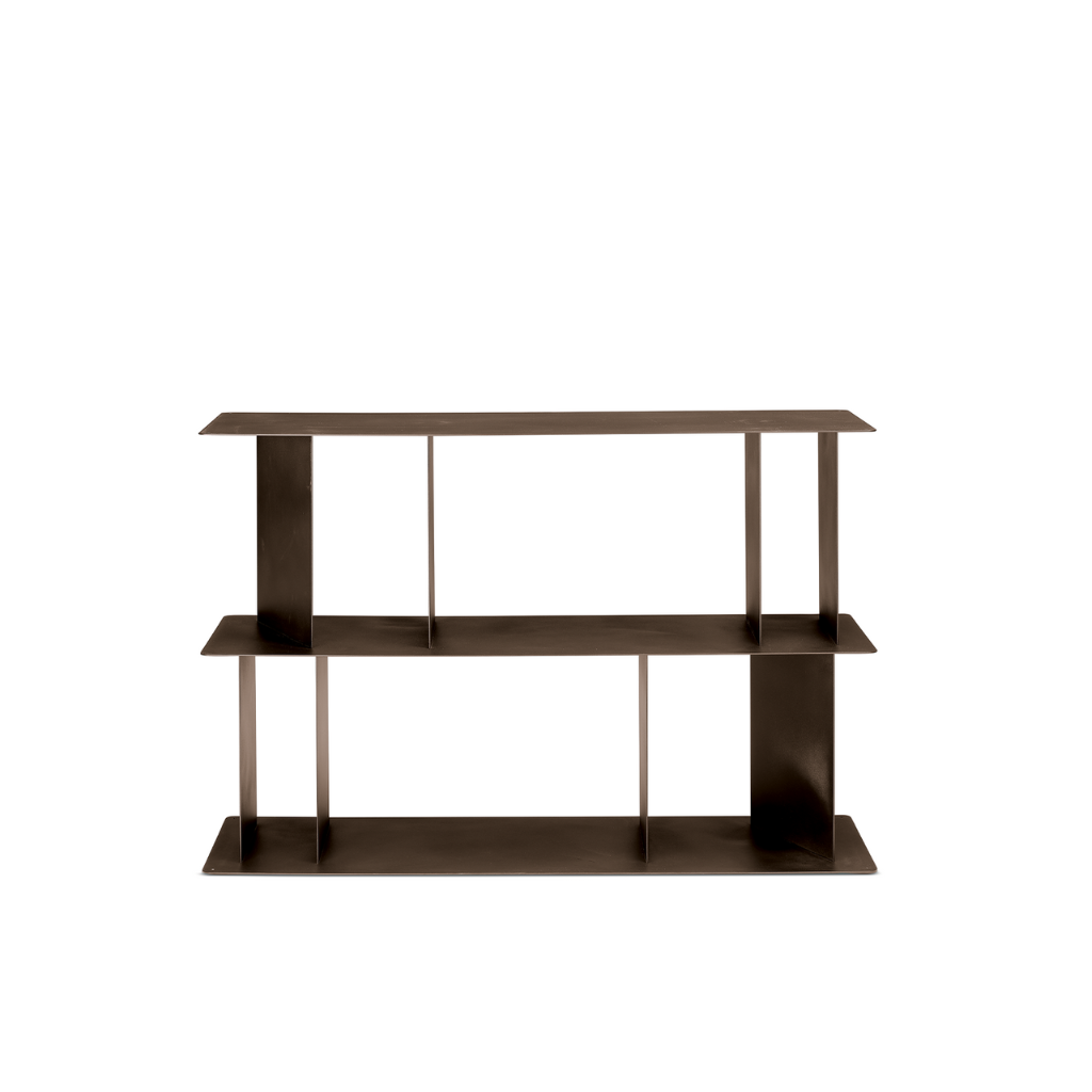 Libreria da tre ripiani "Bert" versatile e componibile in metallo cm 130x40 85h