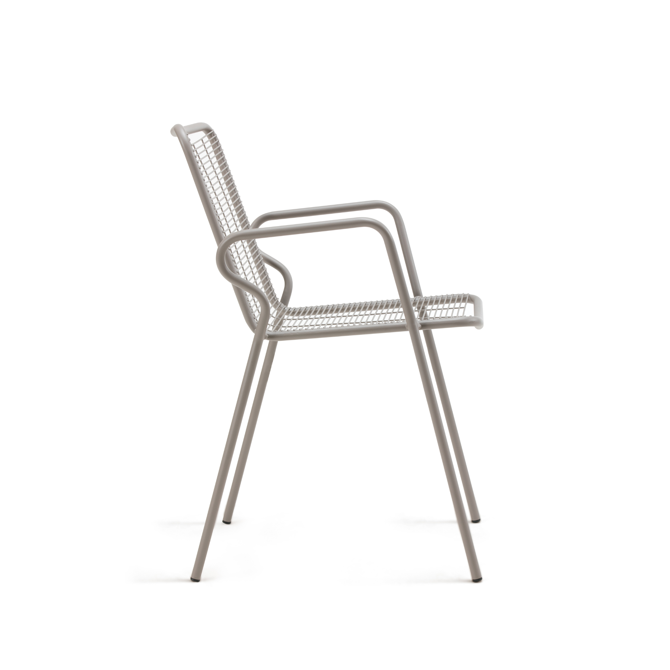Silla apilable de metal revestido de polvo sillón de jardín "Roma" 54x60 cm 84h