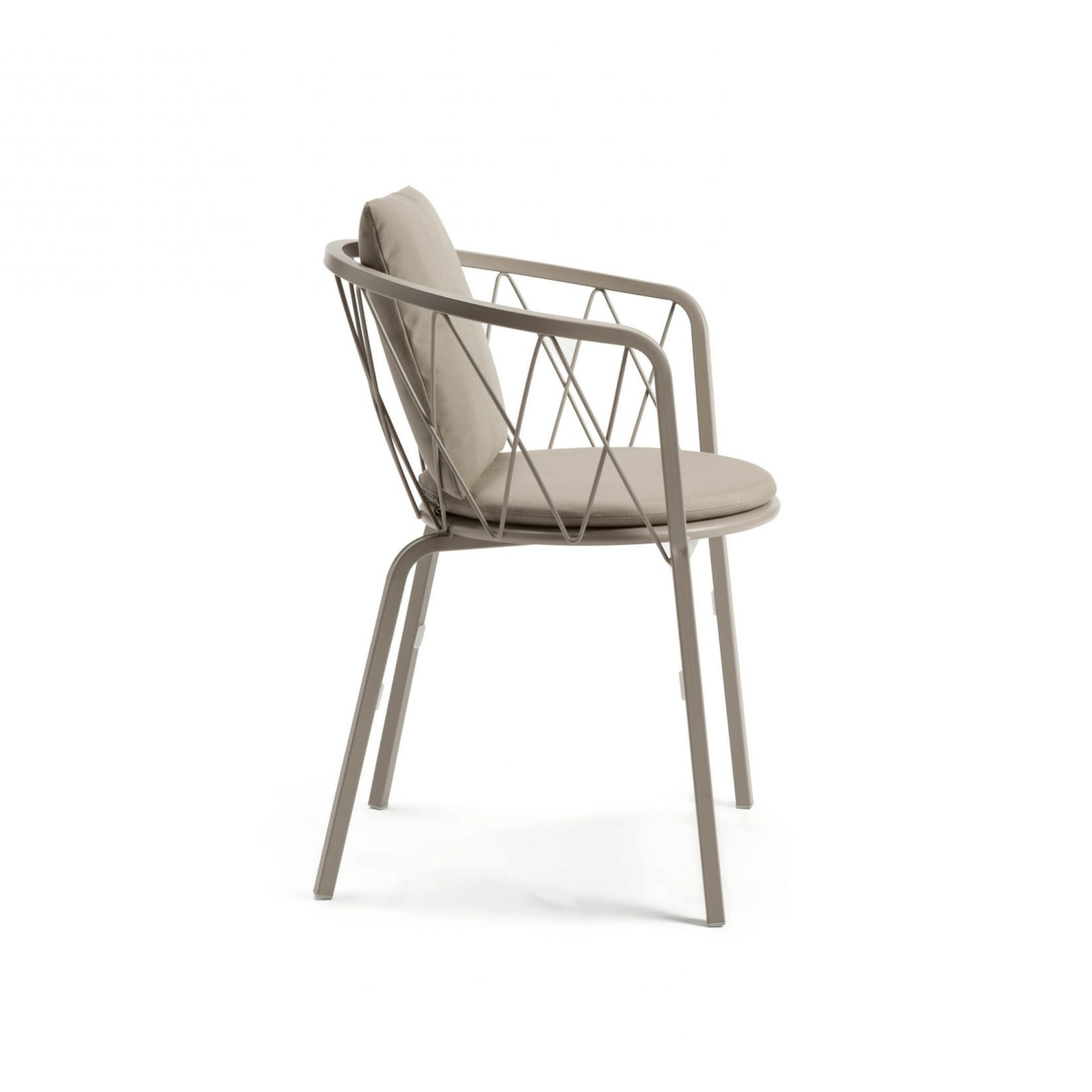 Fauteuil de jardin en métal peint chaise empilable "Daisy" 57x55 cm 75h