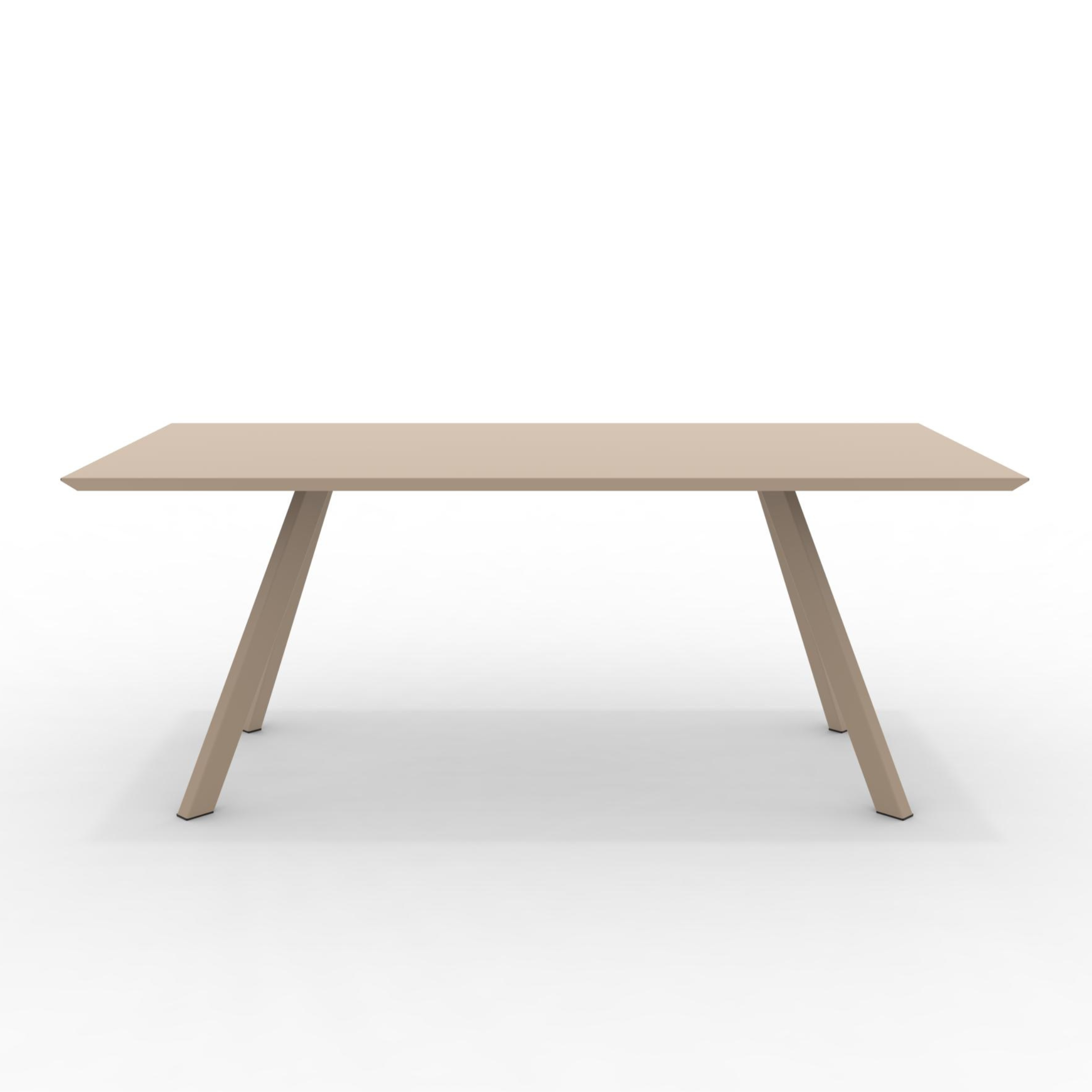 Table fixe en métal peint "Daisy8" pour jardin moderne 185x90 ​​cm 75h