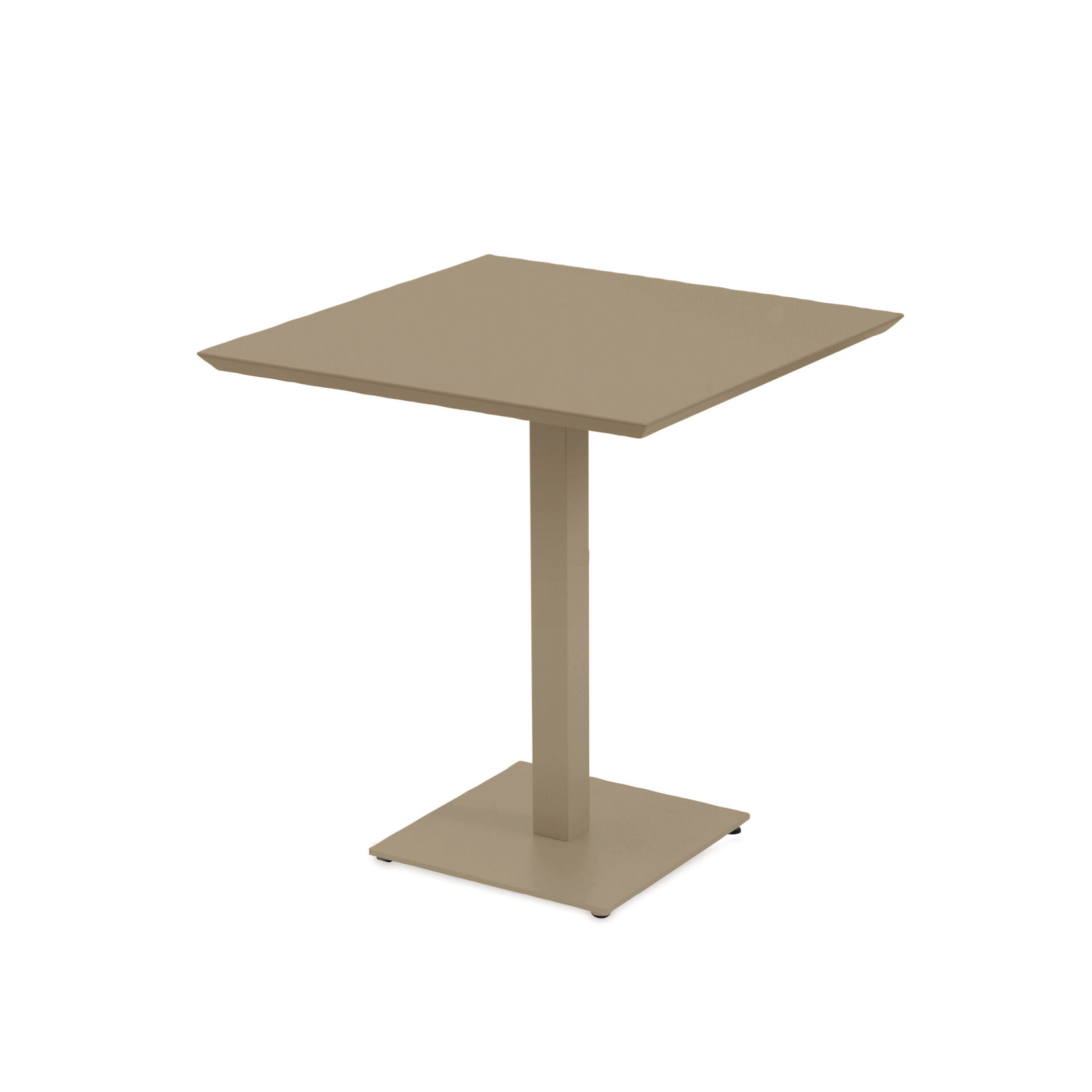 Tavolo quadrato in metallo zincato "Mogan" per giardino h 75 cm