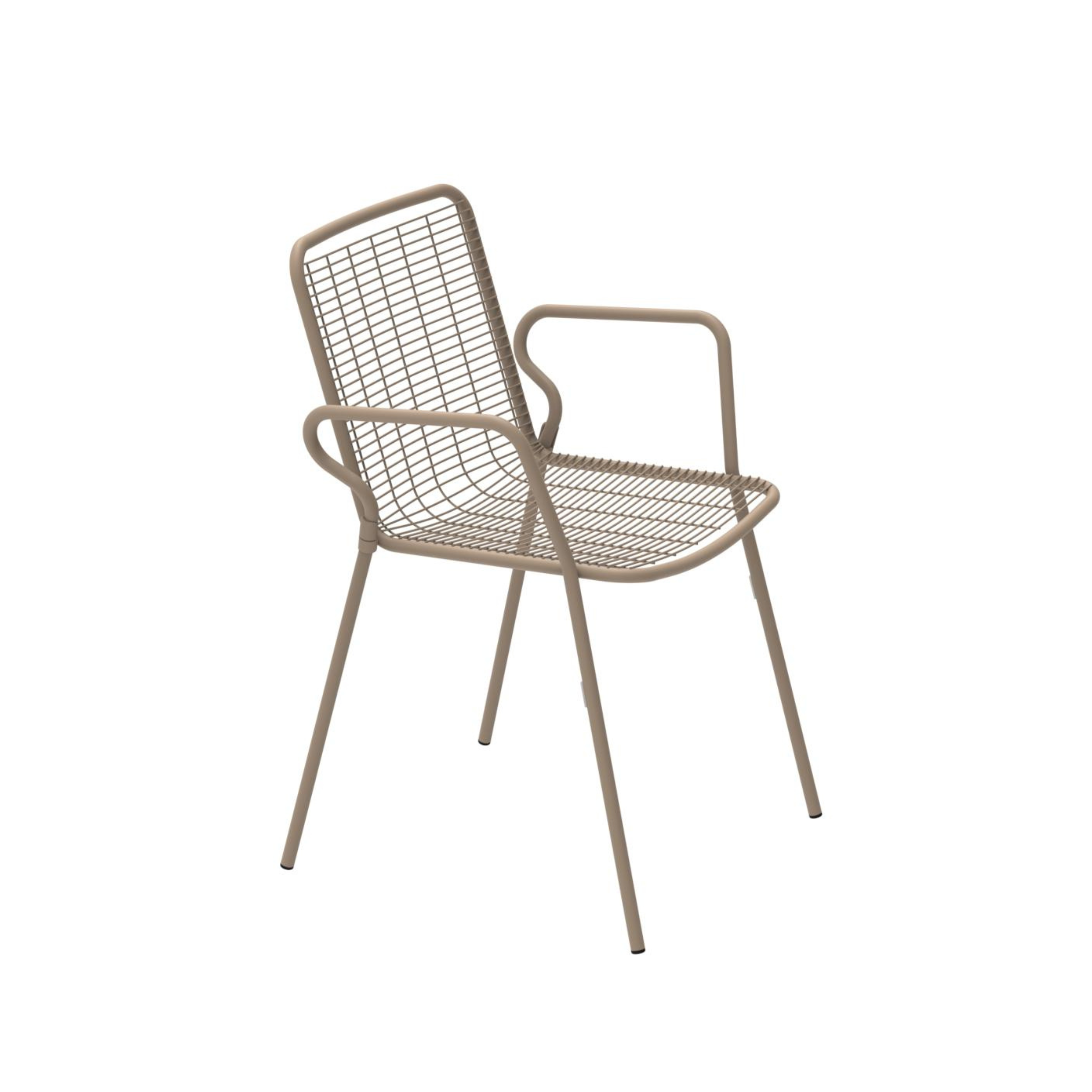 Chaise empilable en métal thermolaqué Fauteuil de jardin "Roma" 54x60 cm 84h