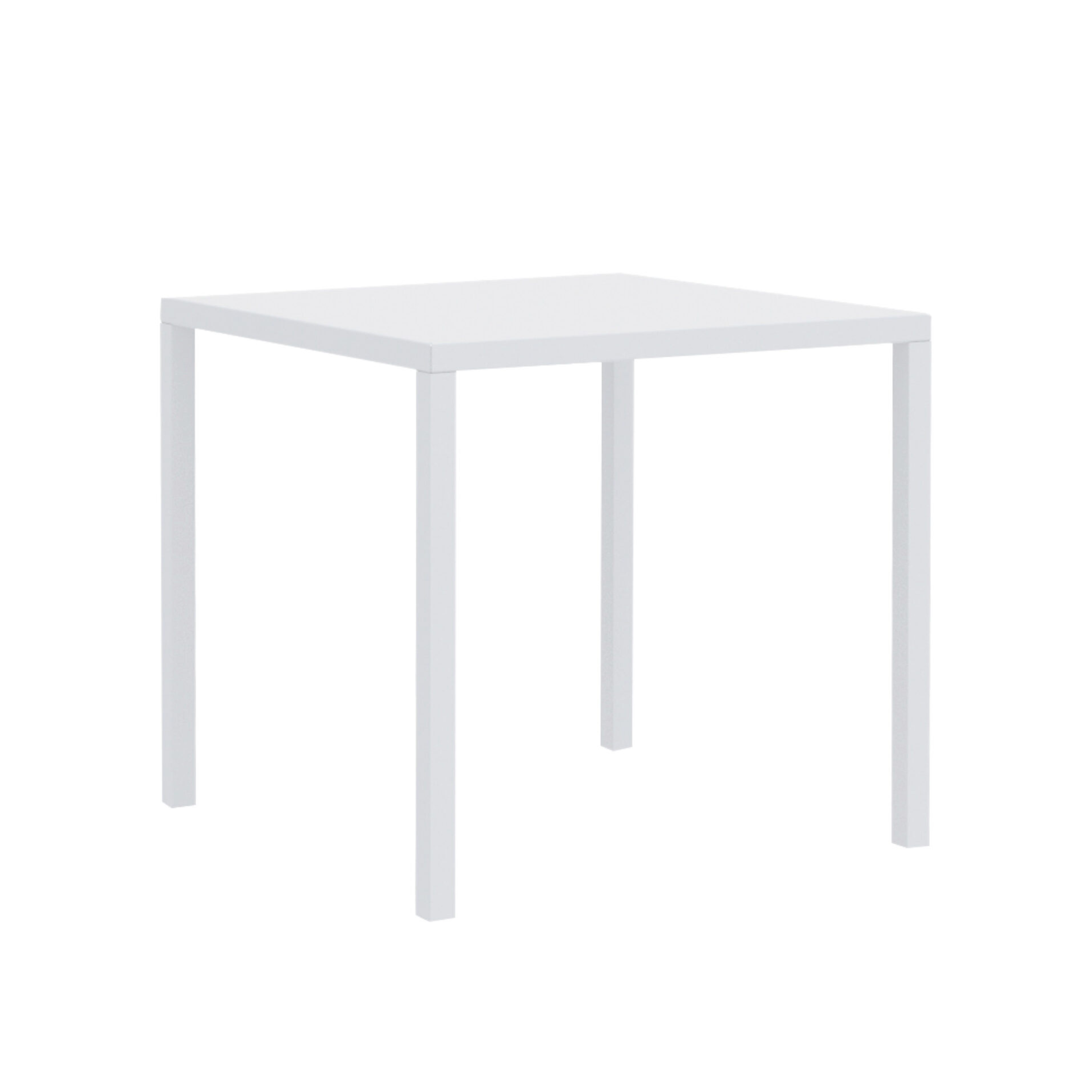 Tavolo moderno fisso quadrato in metallo "Quatris" da bar e giardino impilabile h 75 cm