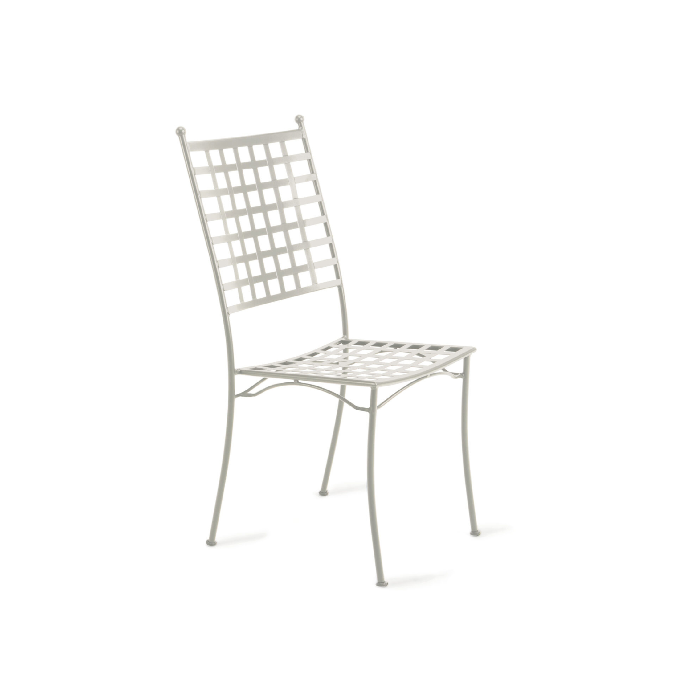 Set di sedie moderne in metallo verniciato "Tosca" da giardino impilabili cm 45x58 100h