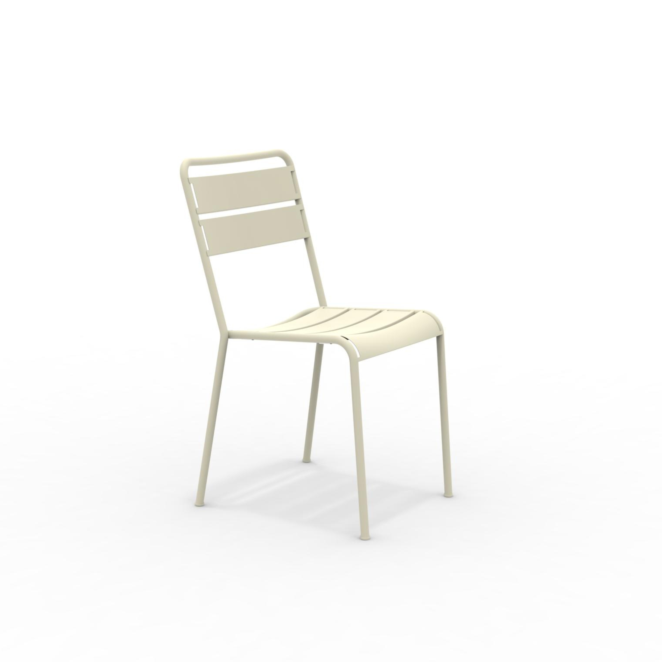 Set di sedie da giardino in metallo verniciato "Twist" moderne ed impilabili cm 45x57 86h