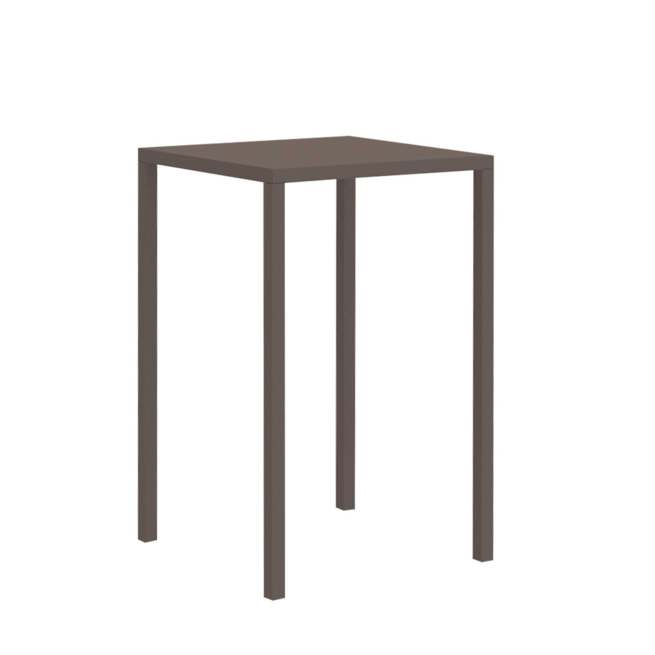 Tavolo alto quadrato in metallo verniciato "Quatris" da giardino moderno
