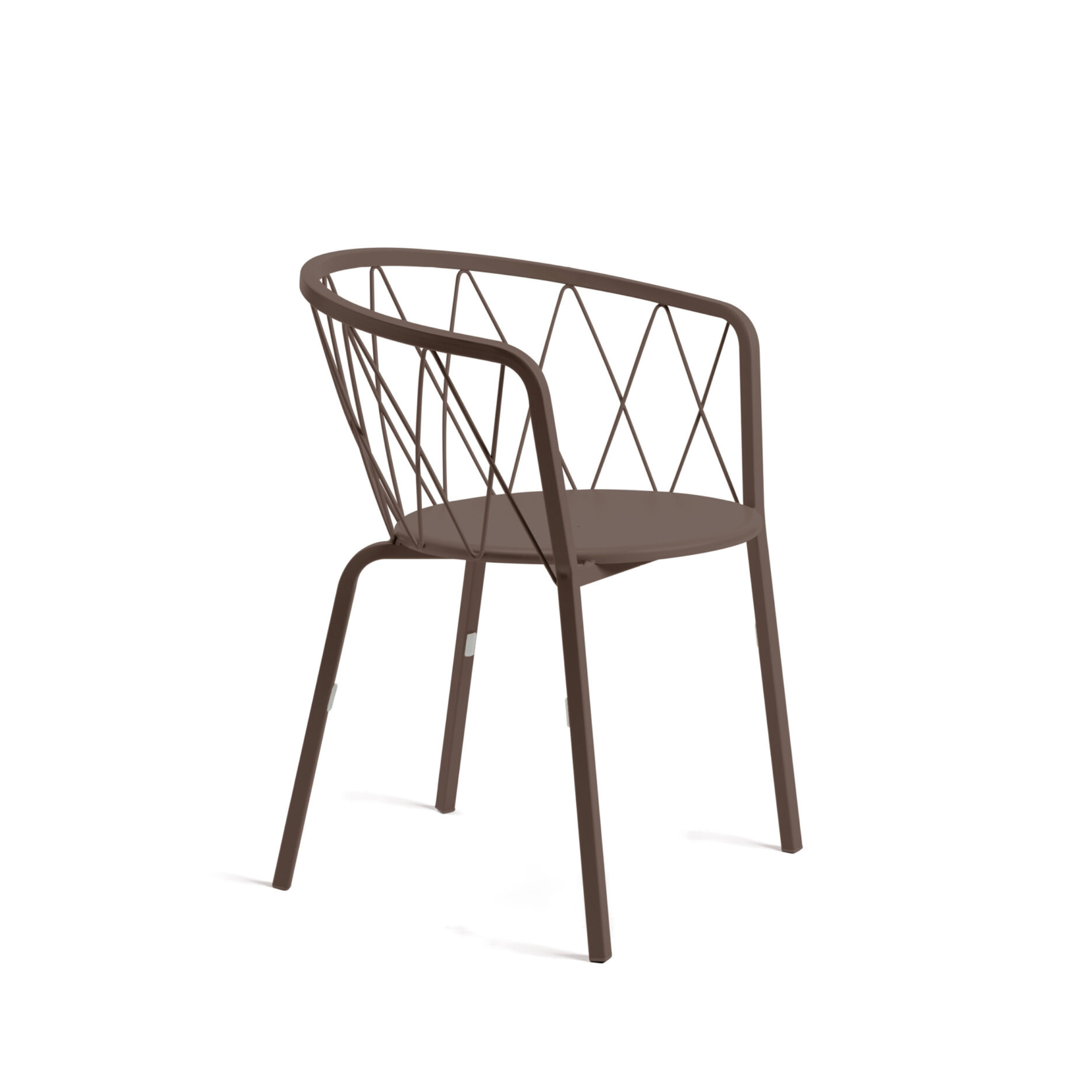 Sillón de jardín de metal pintado silla apilable "Daisy" 57x55 cm 75h
