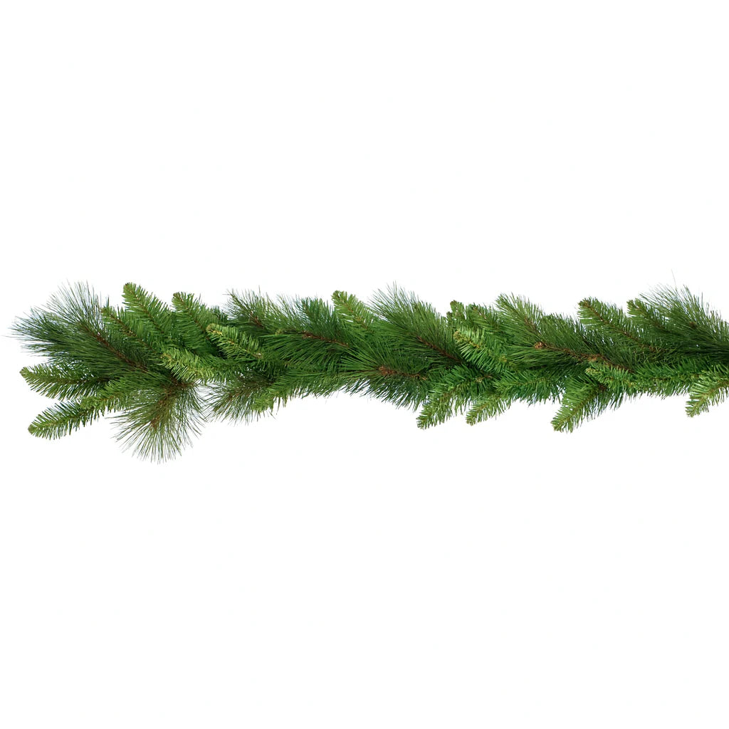 Ghirlanda natalizia "Happy" in PVC e PP effetto aghi di Pino, boa 270 cm festone decorazione realistica