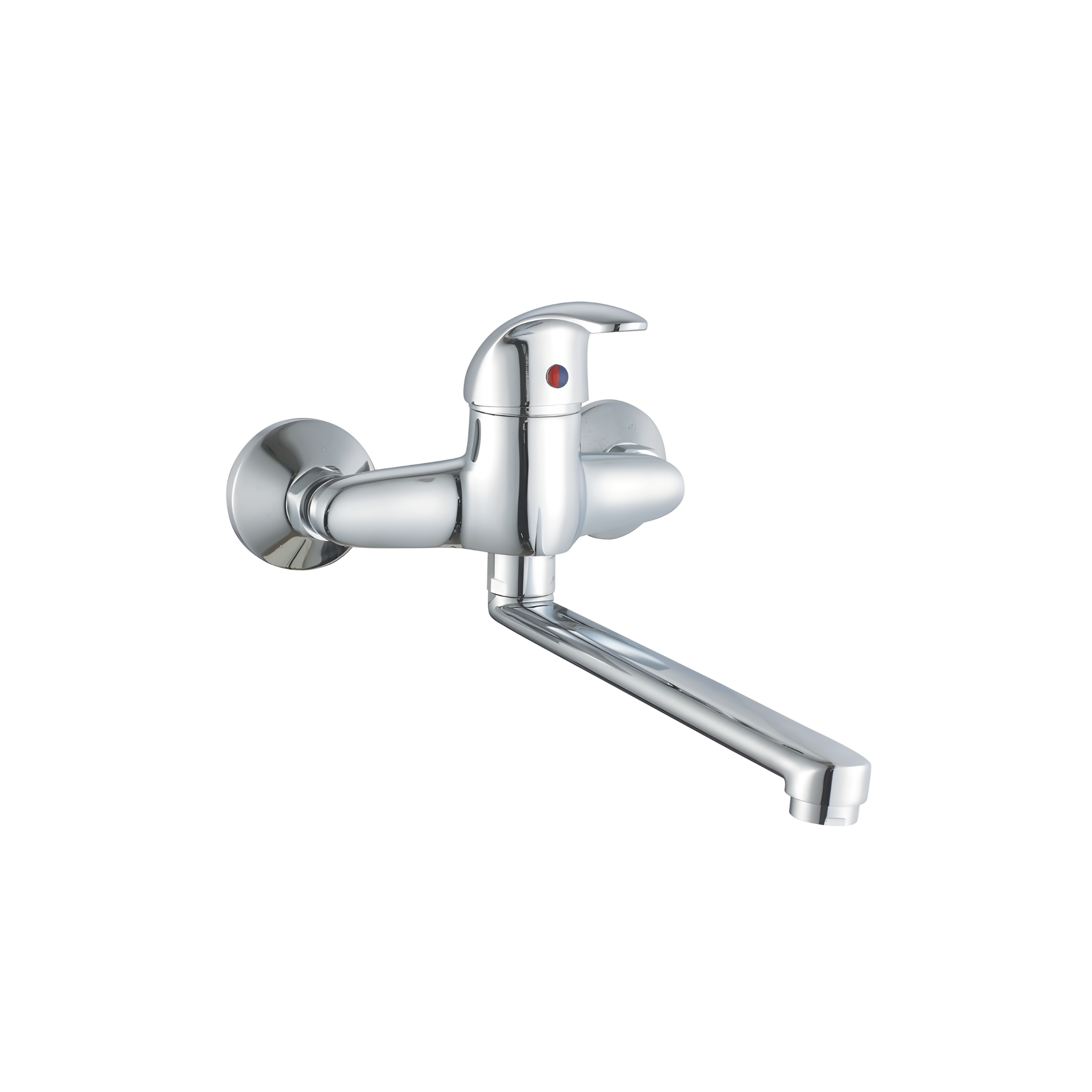 Rubinetto miscelatore per lavabo "Euro" in ottone cromato da parete