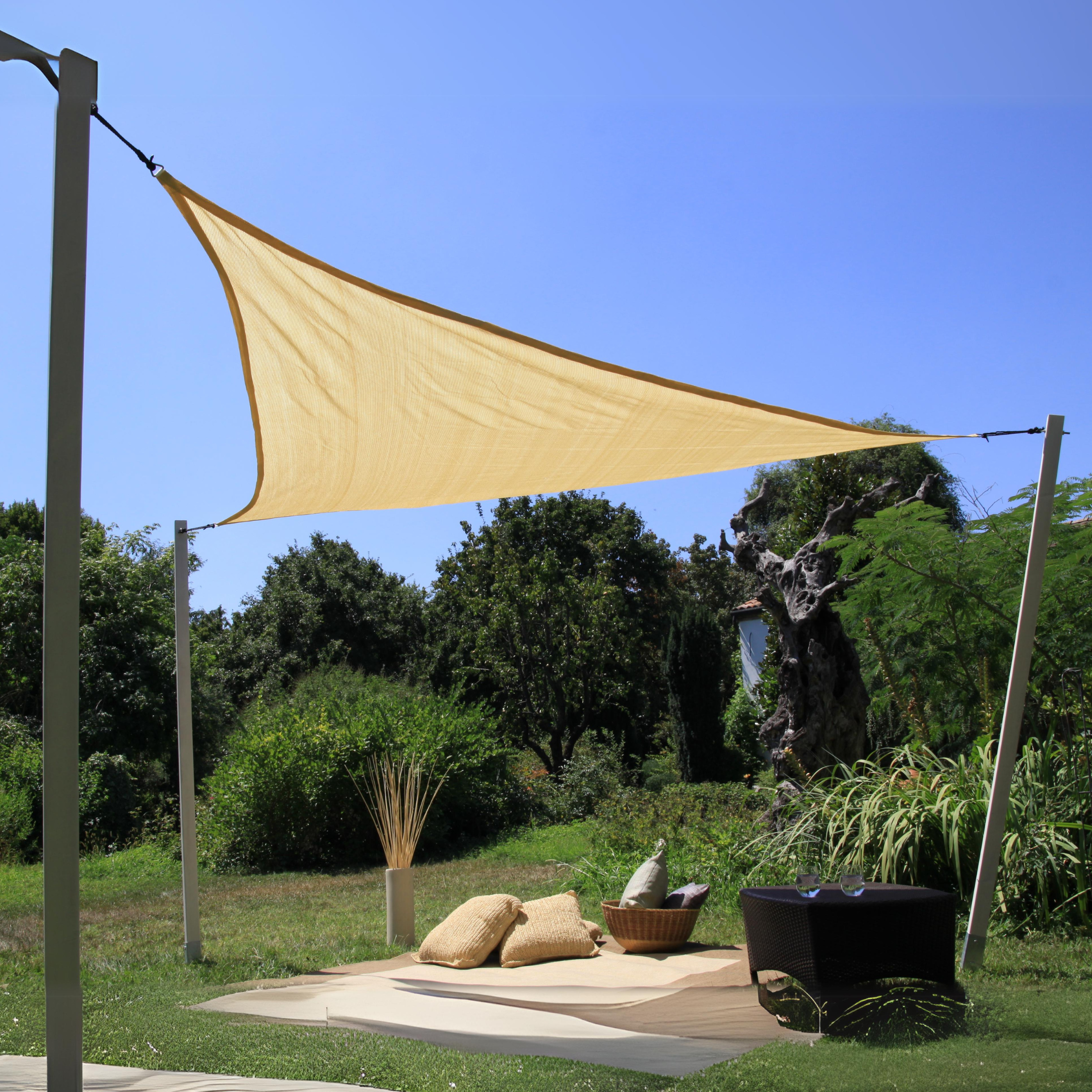 Vela triangolare ombreggiante color beige cm 360x360x360