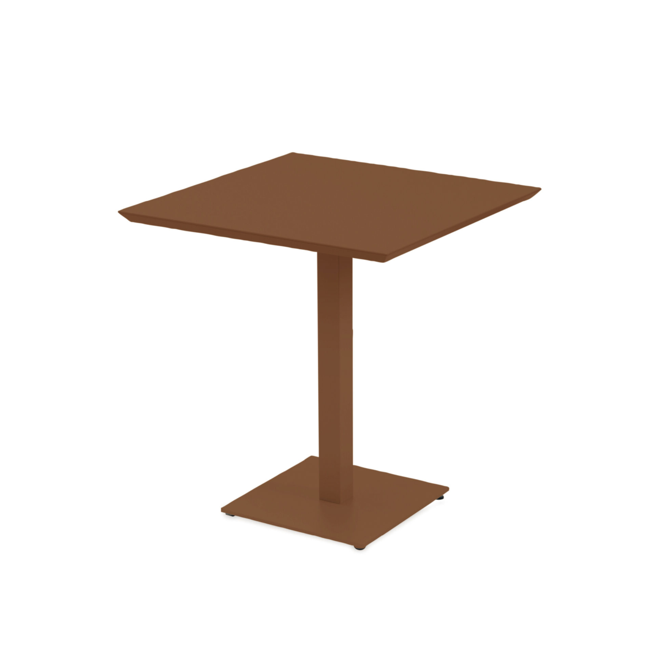 Table carrée en métal galvanisé "Mogan" pour jardin h 75 cm