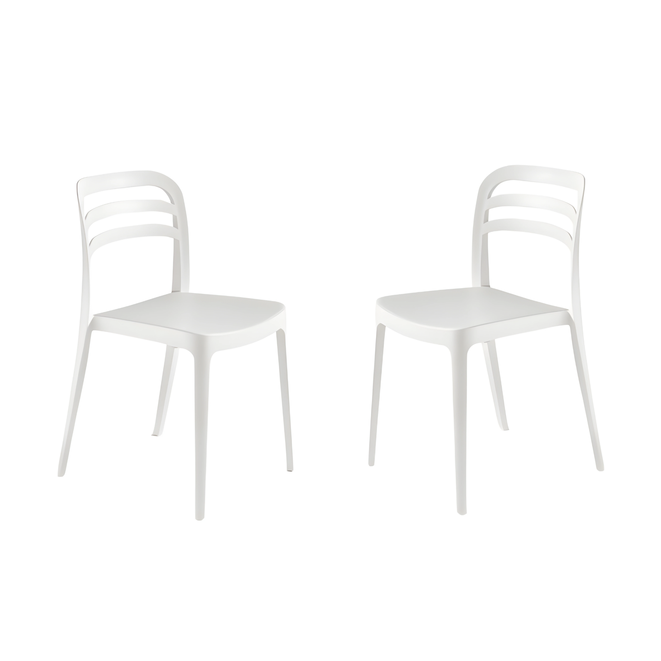 Set di sedie da pranzo "Django" in  polipropilene cm 50x51 82h