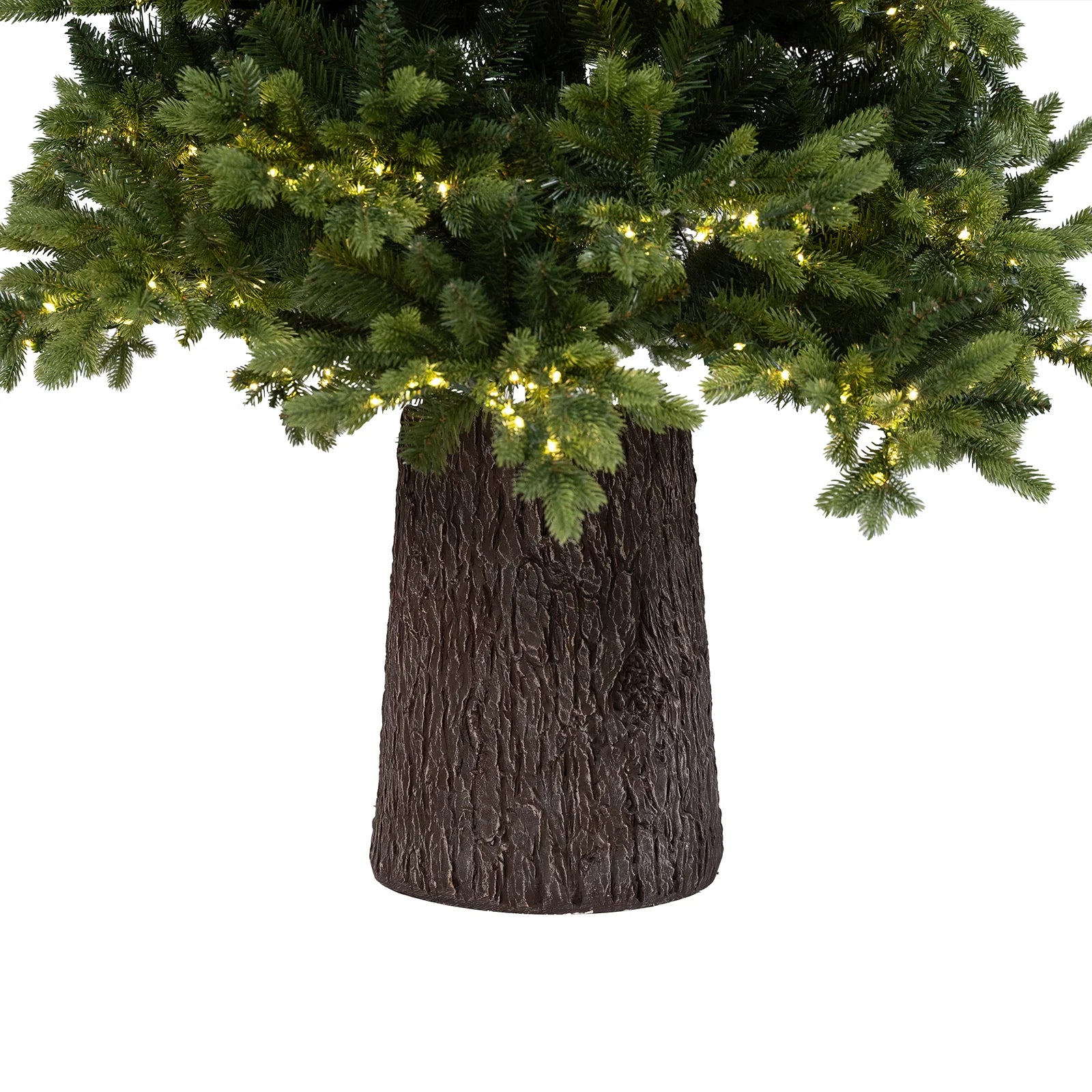 Albero di natale con Led e tronco "Italia" moderno in PE effetto Real Touch cm 210