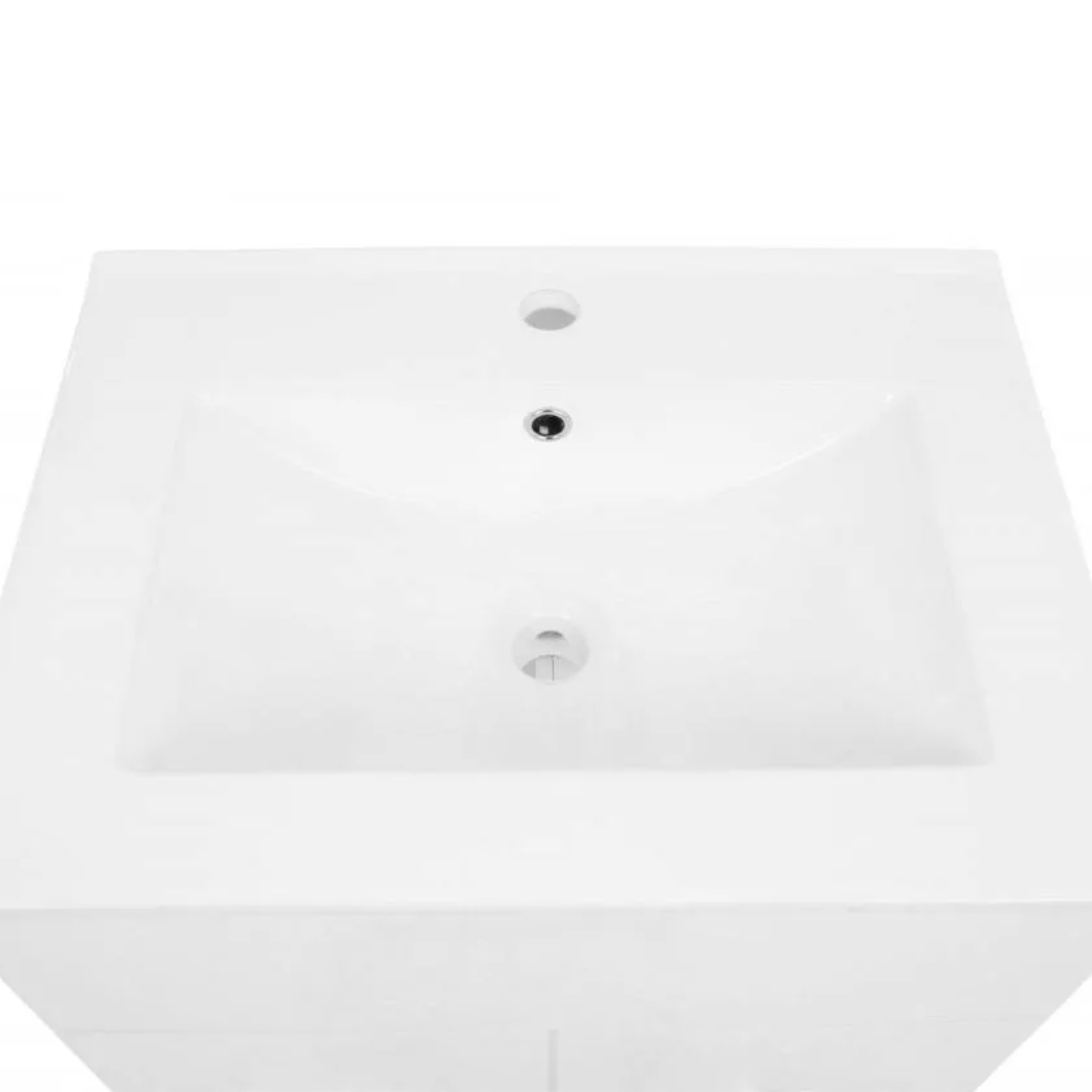 Mobile da bagno "Elendir" con lavabo in ceramica integrato maniglie piedini cromati