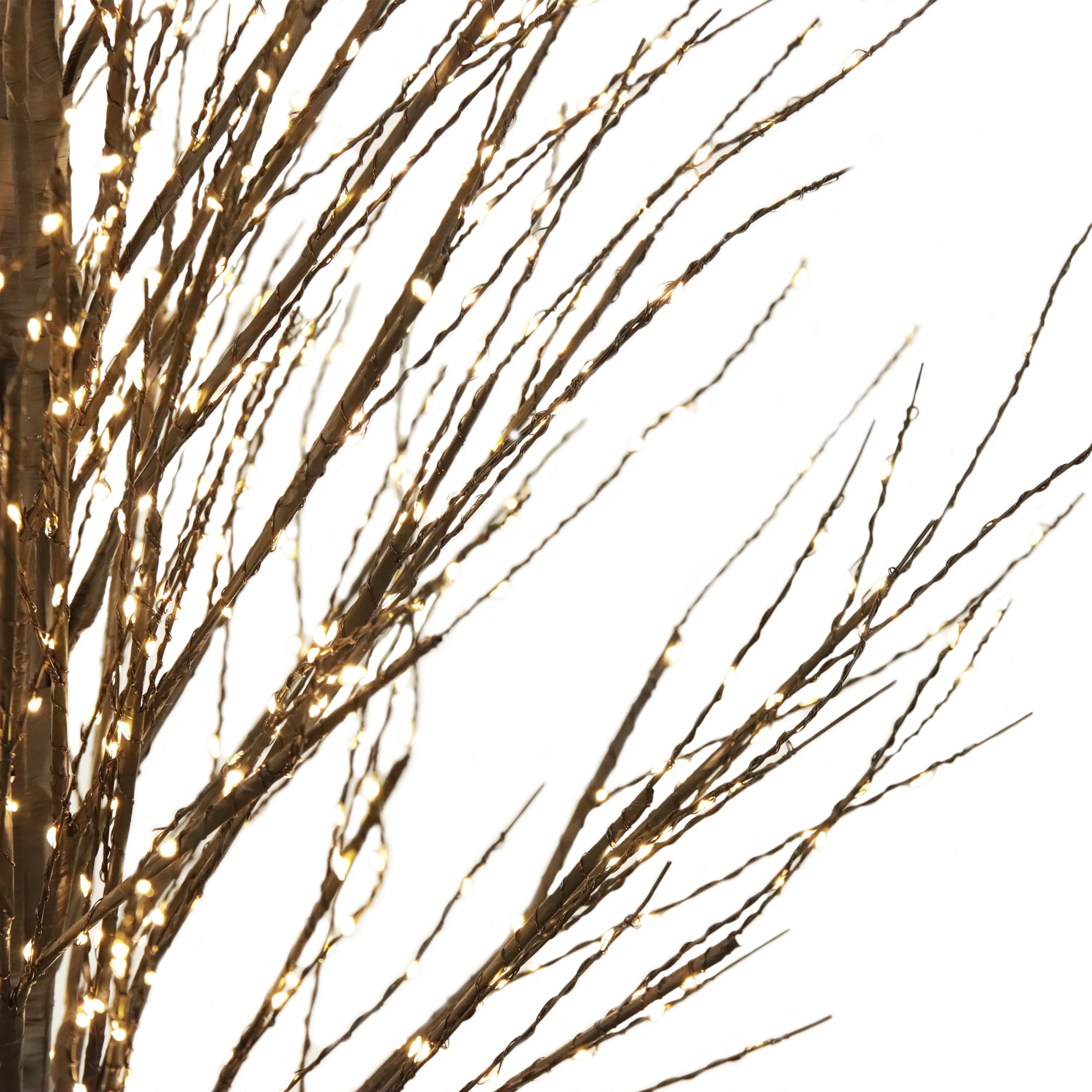 Árbol de Navidad "Trust" con decoración exterior de luz cálida microled 1480 h 210 cm