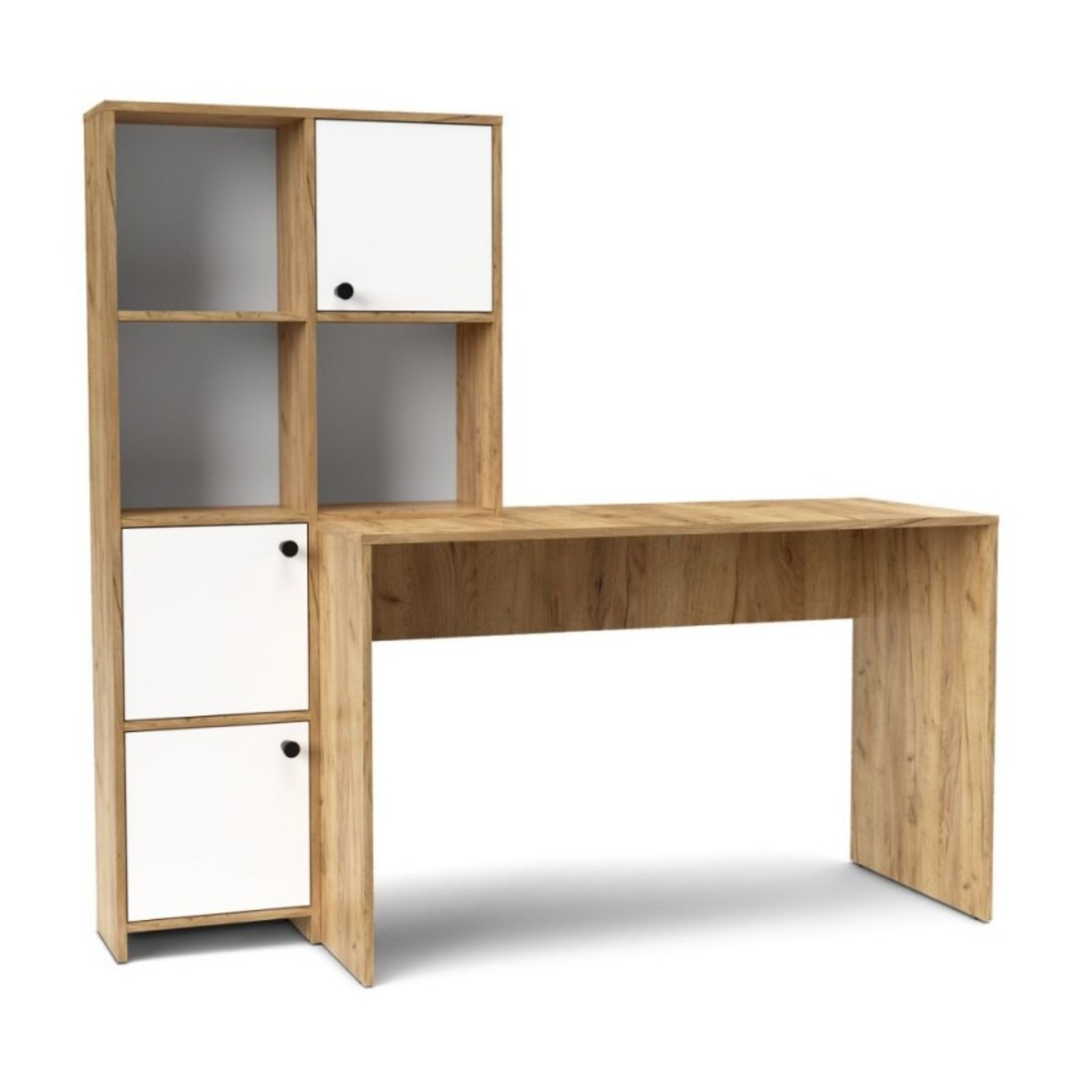 Scrivania con libreria moderna "Eternal" versatile cm 156x55 71h