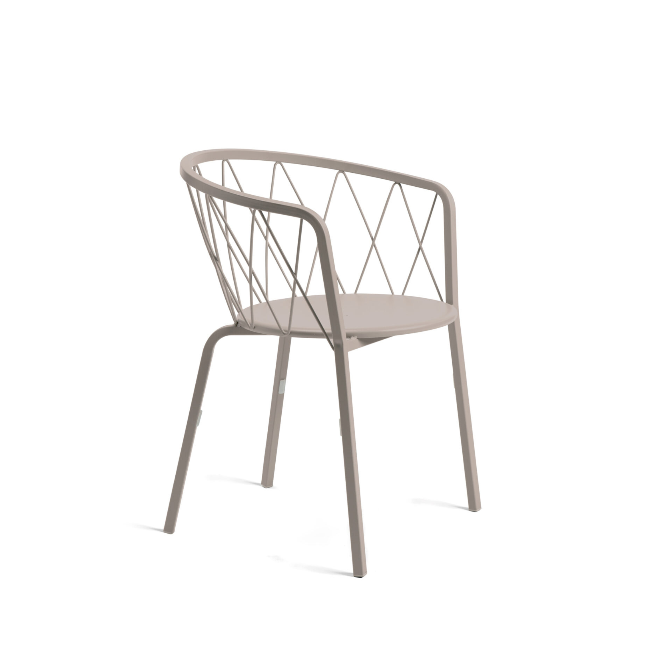 Sillón de jardín de metal pintado silla apilable "Daisy" 57x55 cm 75h