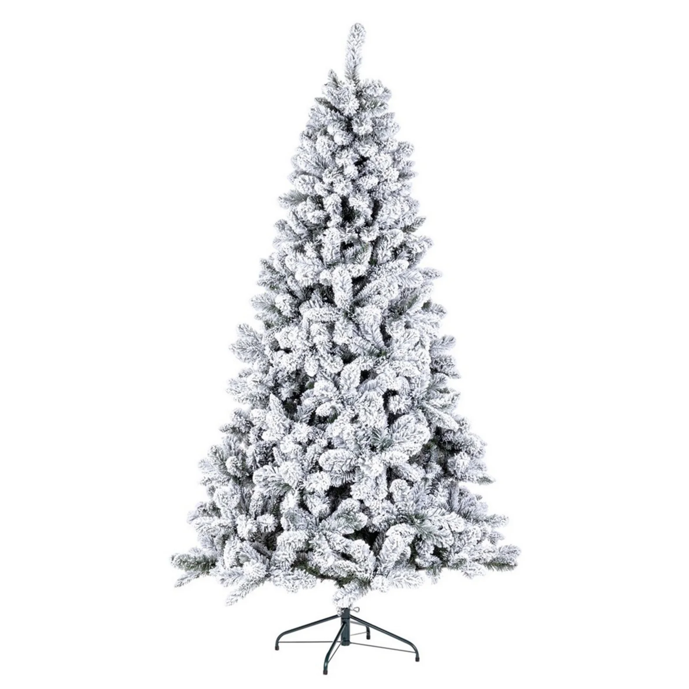 Albero di Natale innevato "Fiocco" in PVC di altissima qualità + Flock