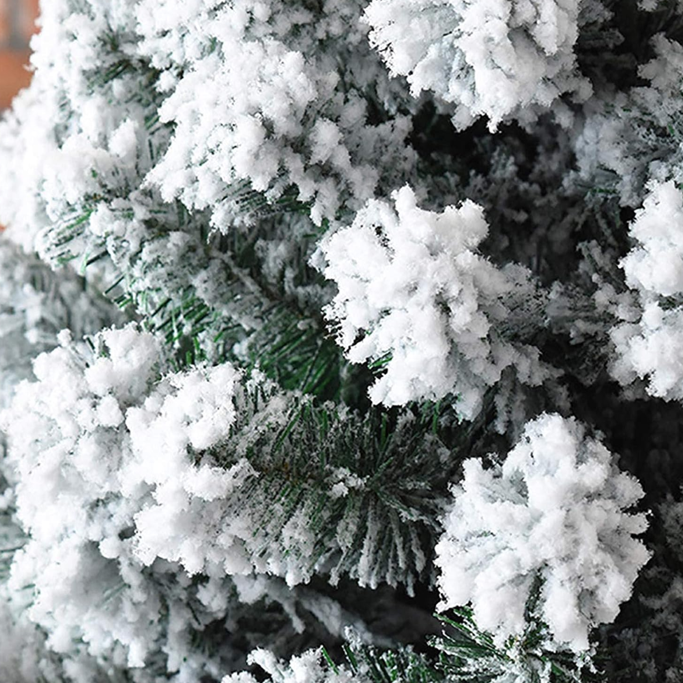 Albero di Natale innevato "Fiocco" in PVC di altissima qualità + Flock