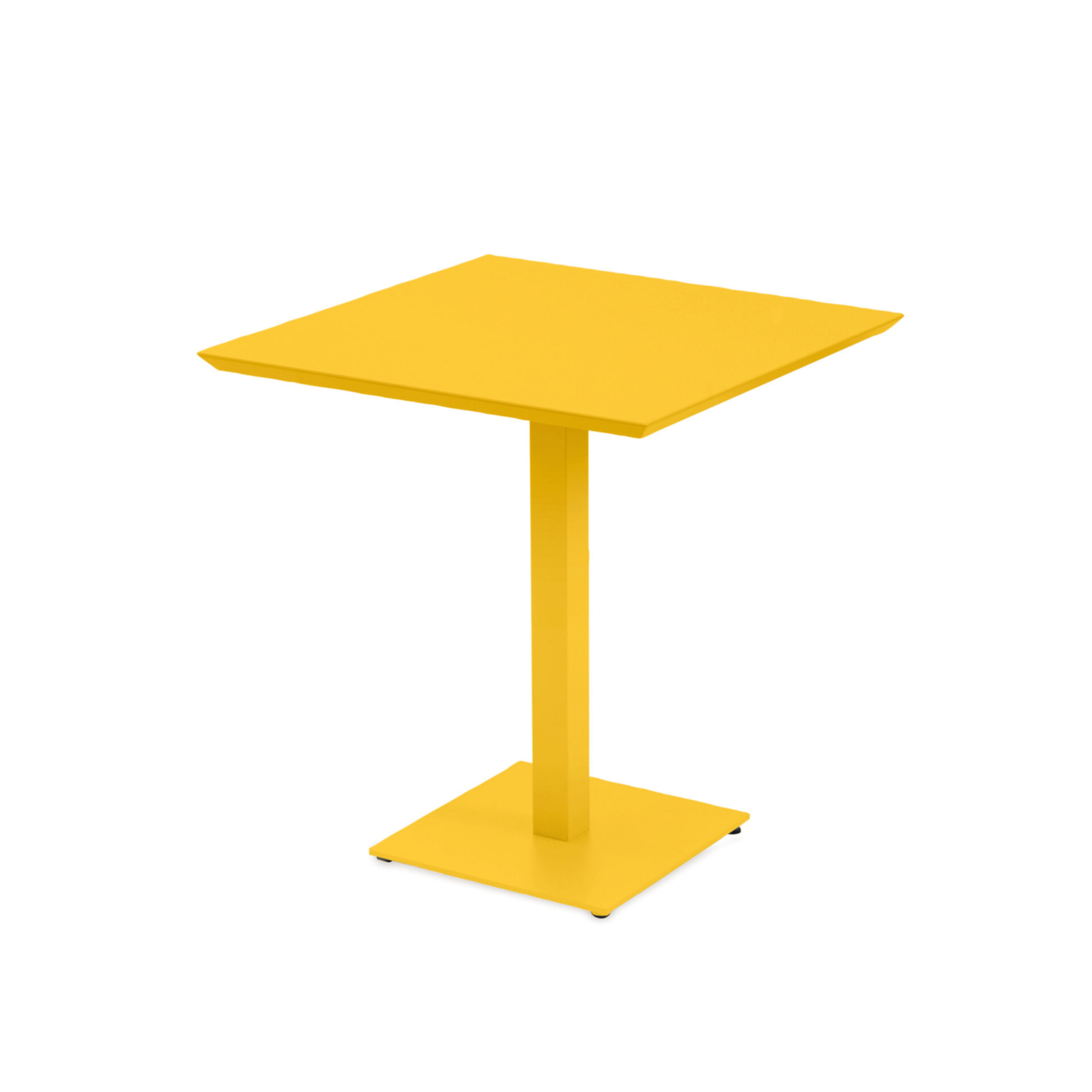 Table carrée en métal galvanisé "Mogan" pour jardin h 75 cm