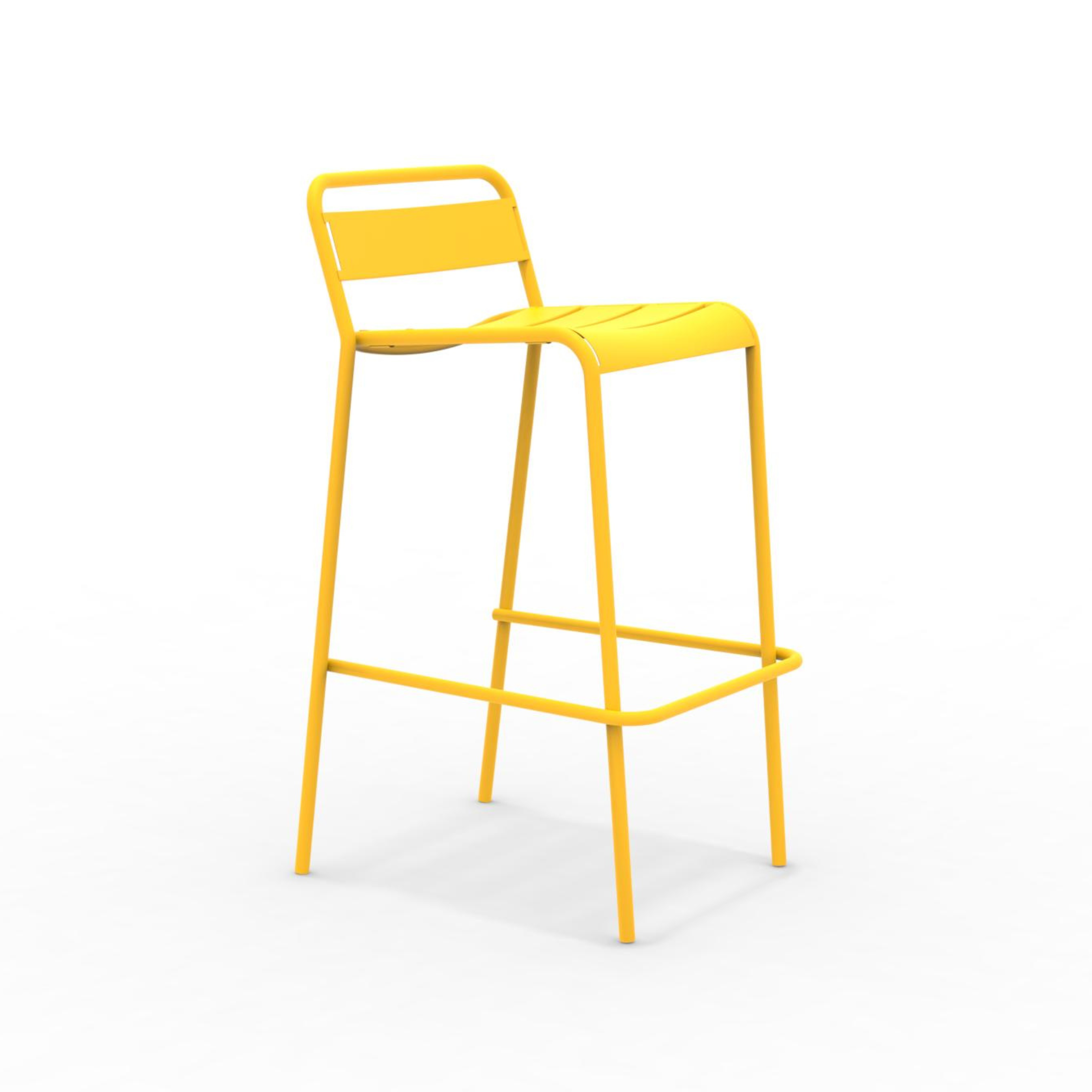 Tabouret haut en métal peint "Twist" empilable pour jardin 45x47 cm 95h