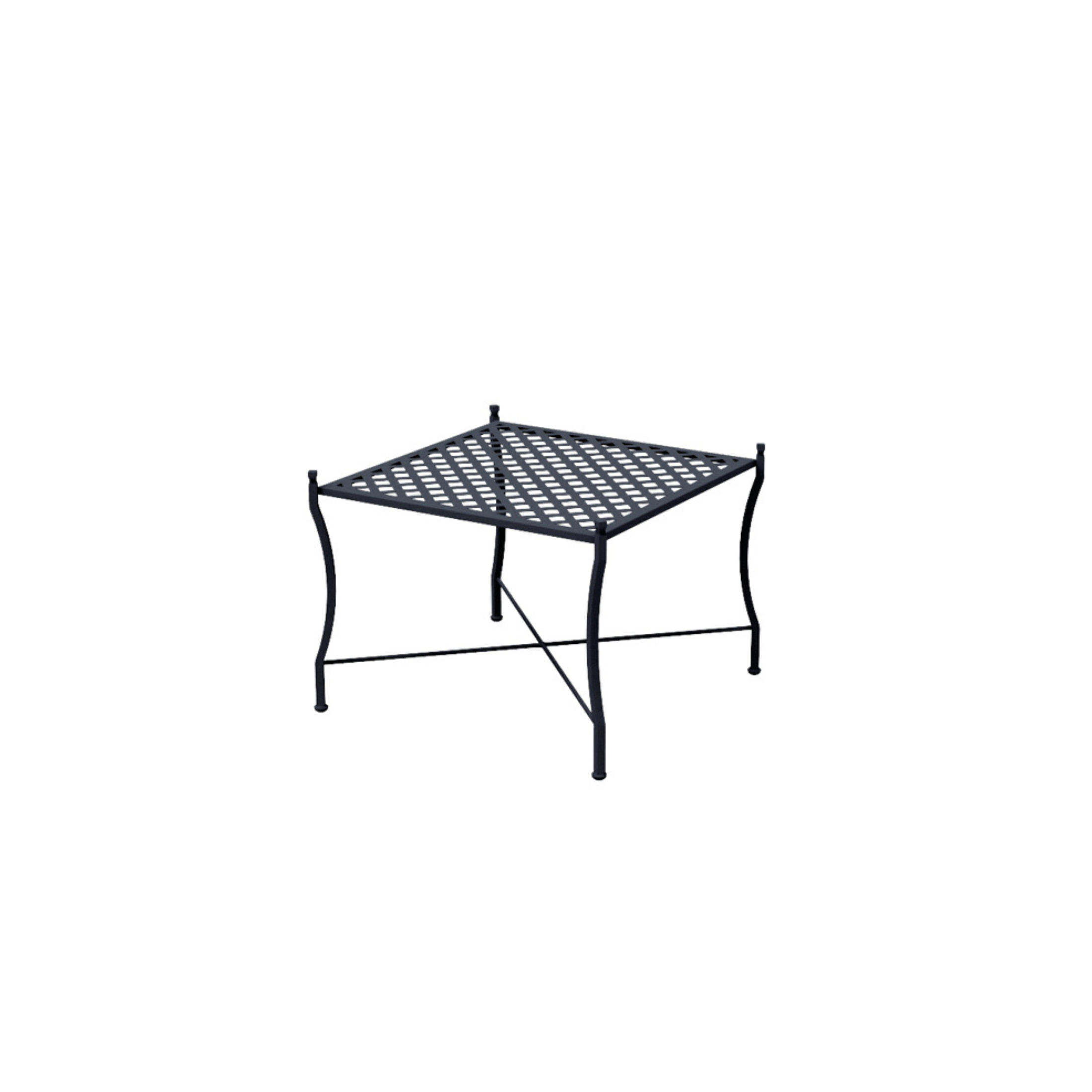 Tavolo basso in metallo "Springtime" tavolino da caffè per giardino cm 64x64 49h