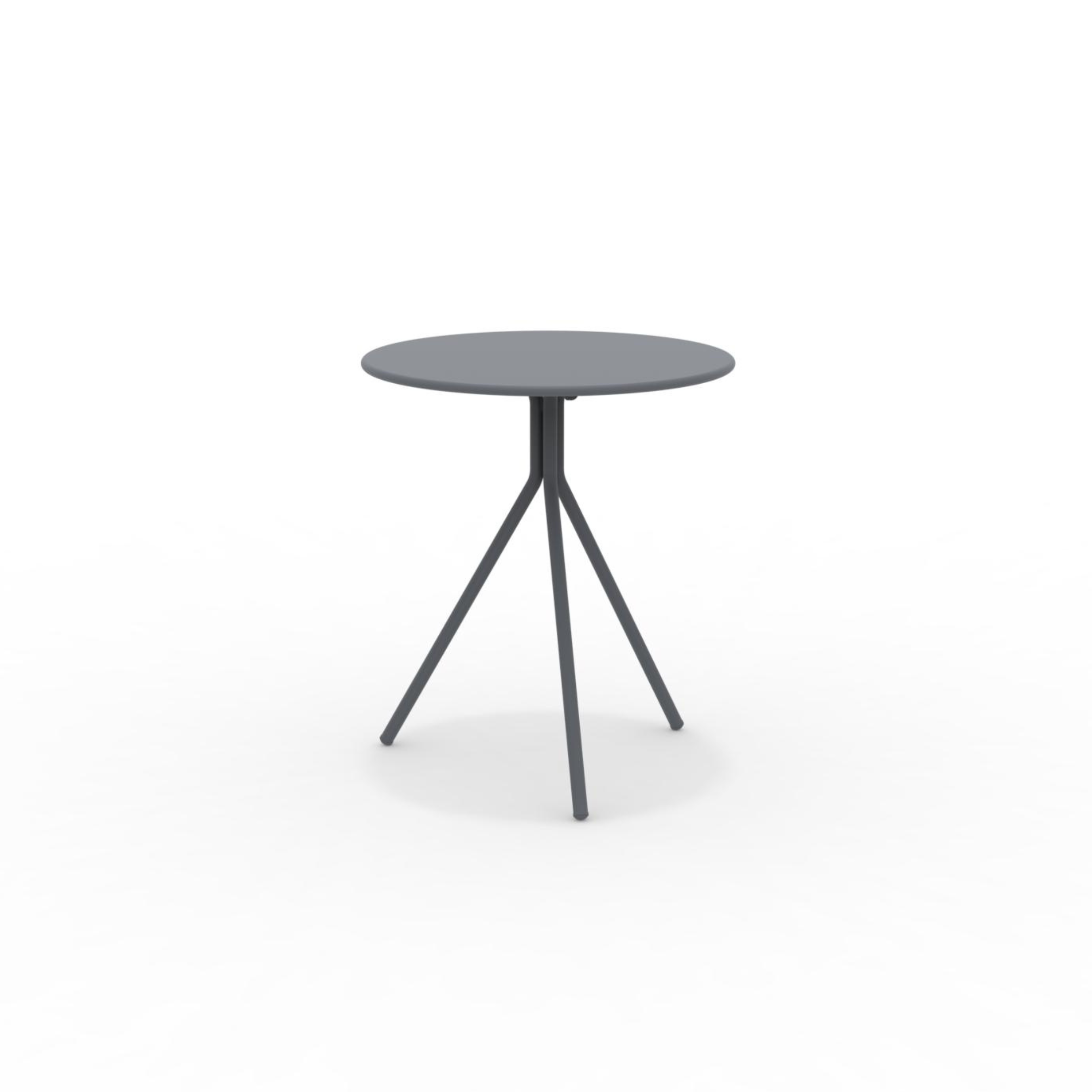 Table ronde en métal galvanisé "Twist15" pour jardin, amovible, h 75 cm