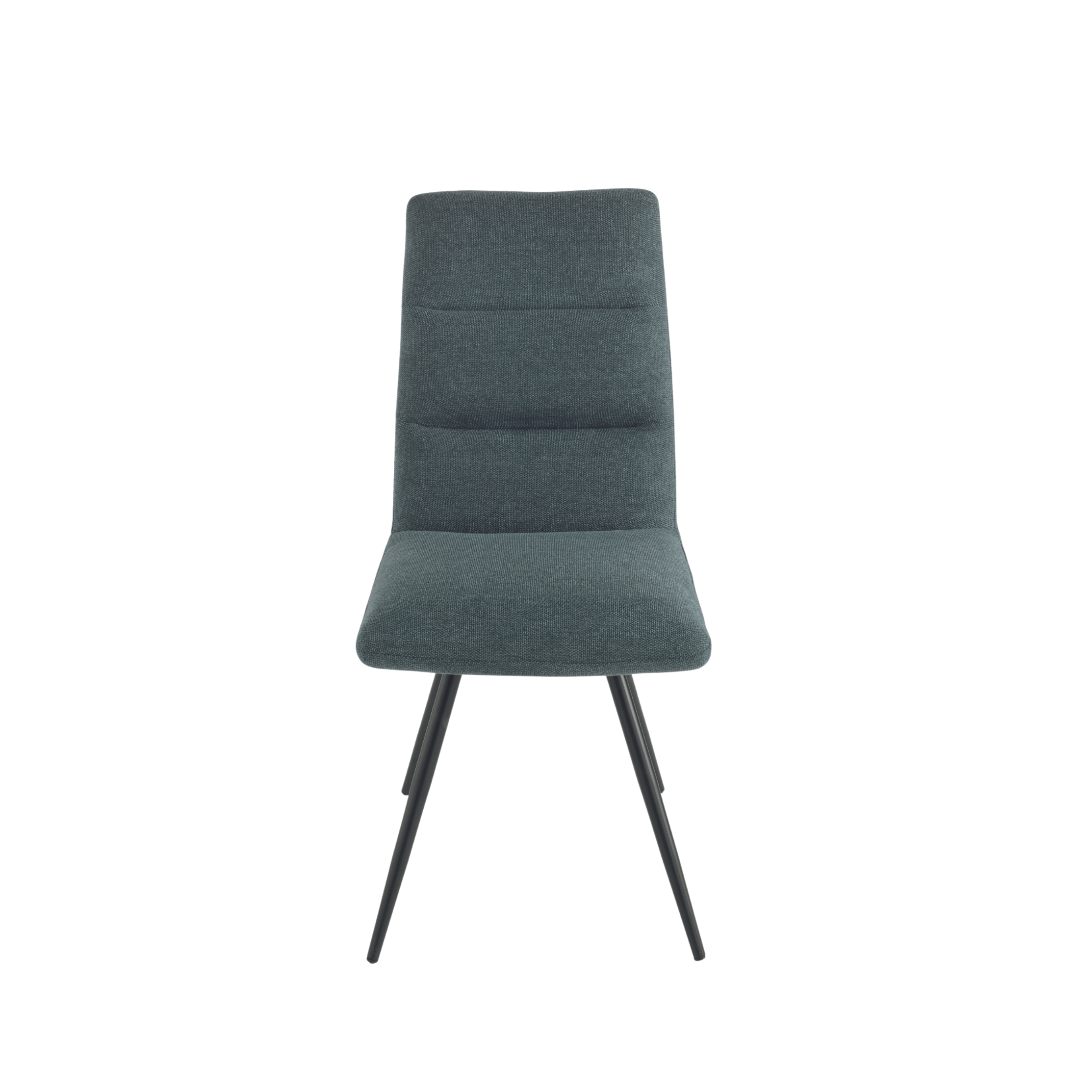 Set di sedie moderne "Hill" con struttura in metallo e seduta in tessuto cm 43x63 93h